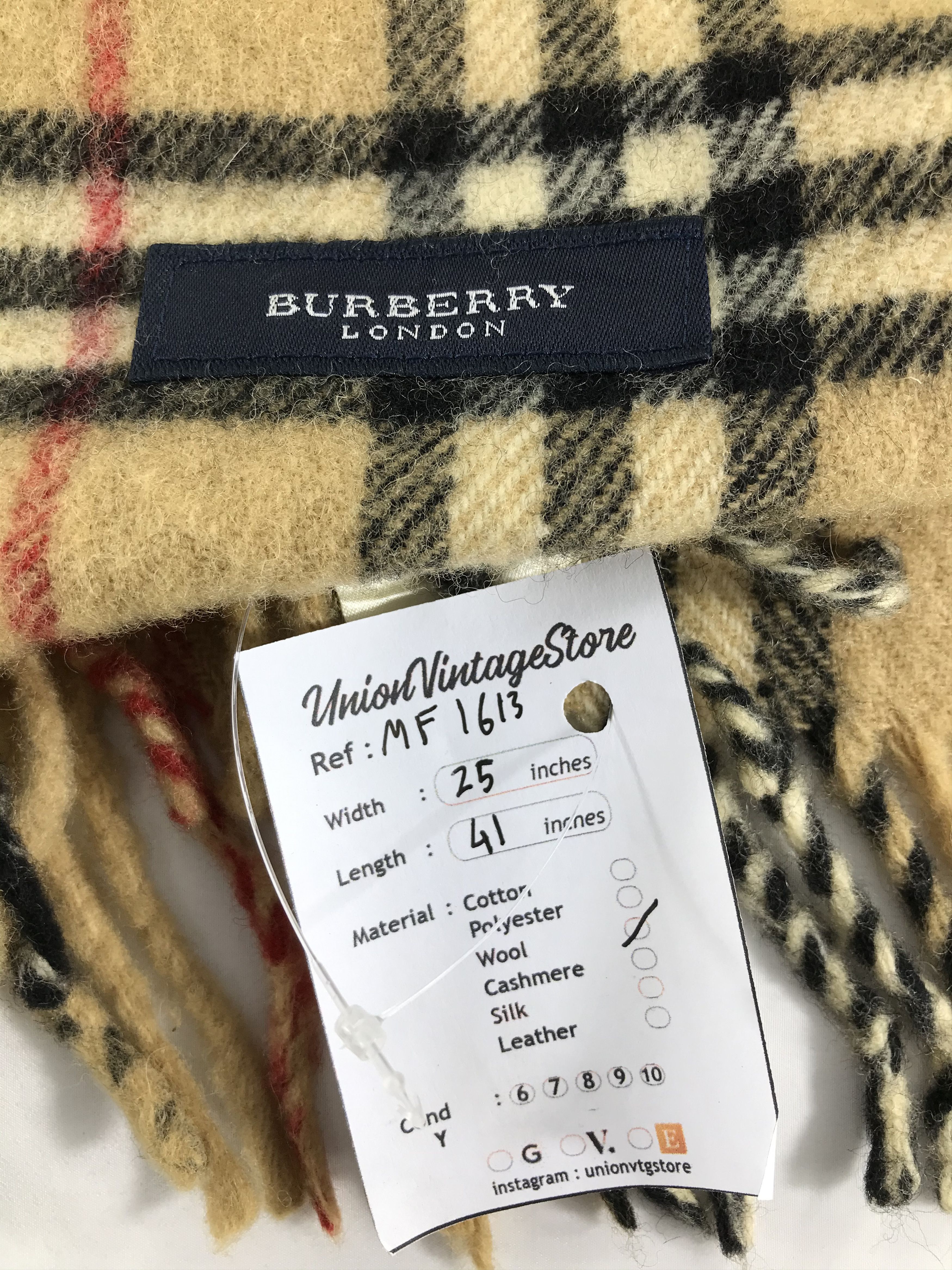 Burberry Vintage Burberry Scarf/Muffler/Neckwear MF1613 Size ONE SIZE - 4 Thumbnail