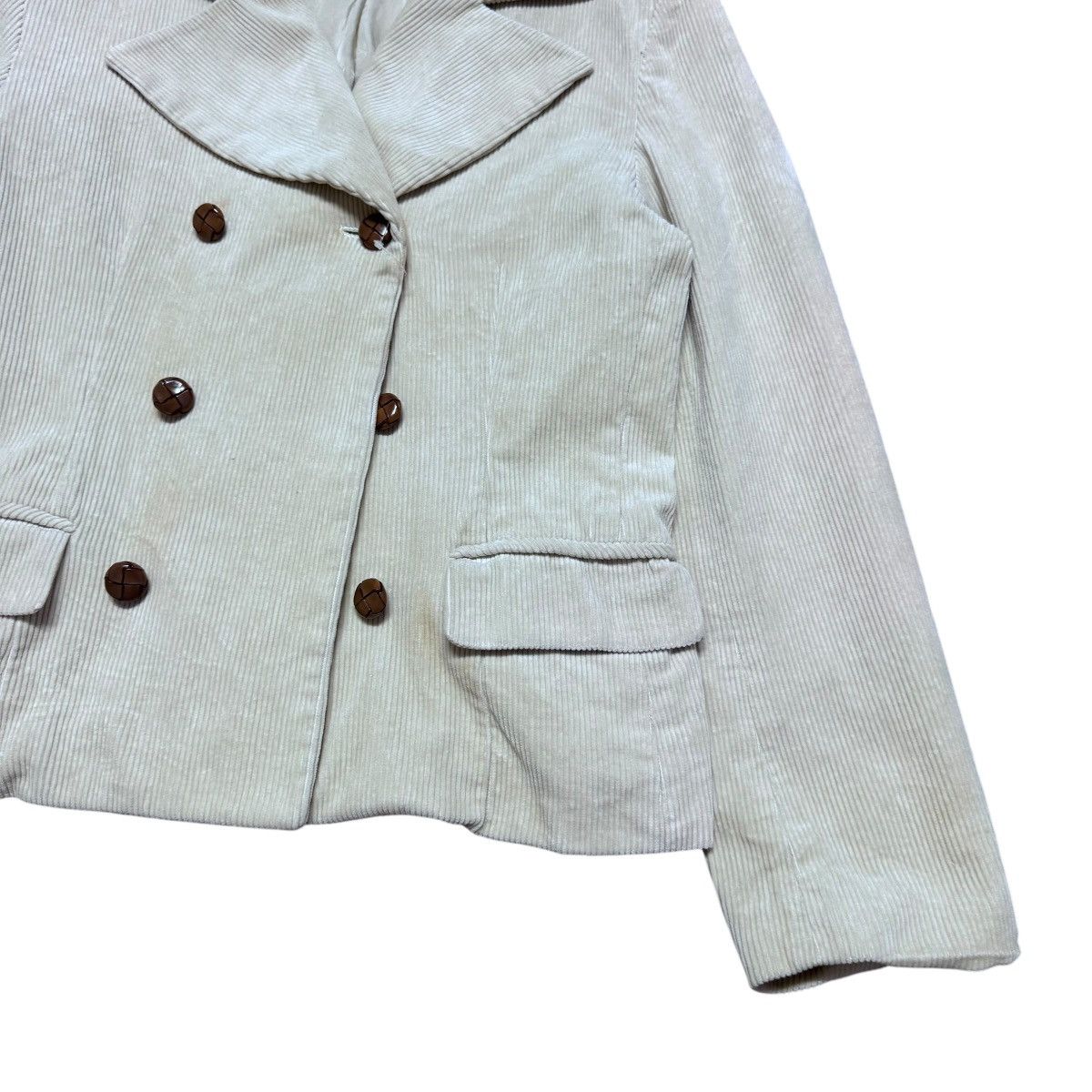 Hysteric Glamour 90s Hysteric Glamour Corduroy Double Breast Peacot Jacket Size XS / US 0-2 / IT 36-38 - 13 Thumbnail