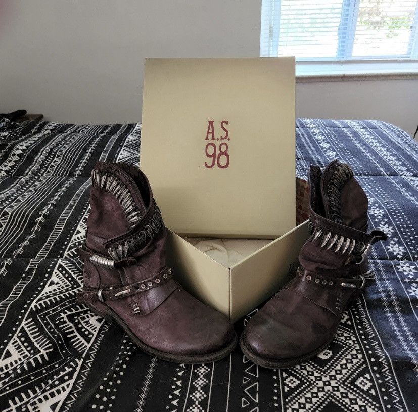 A.S.98 A.S.98. Wine Leather Boots Size US 9 / IT 39 - 1 Thumbnail