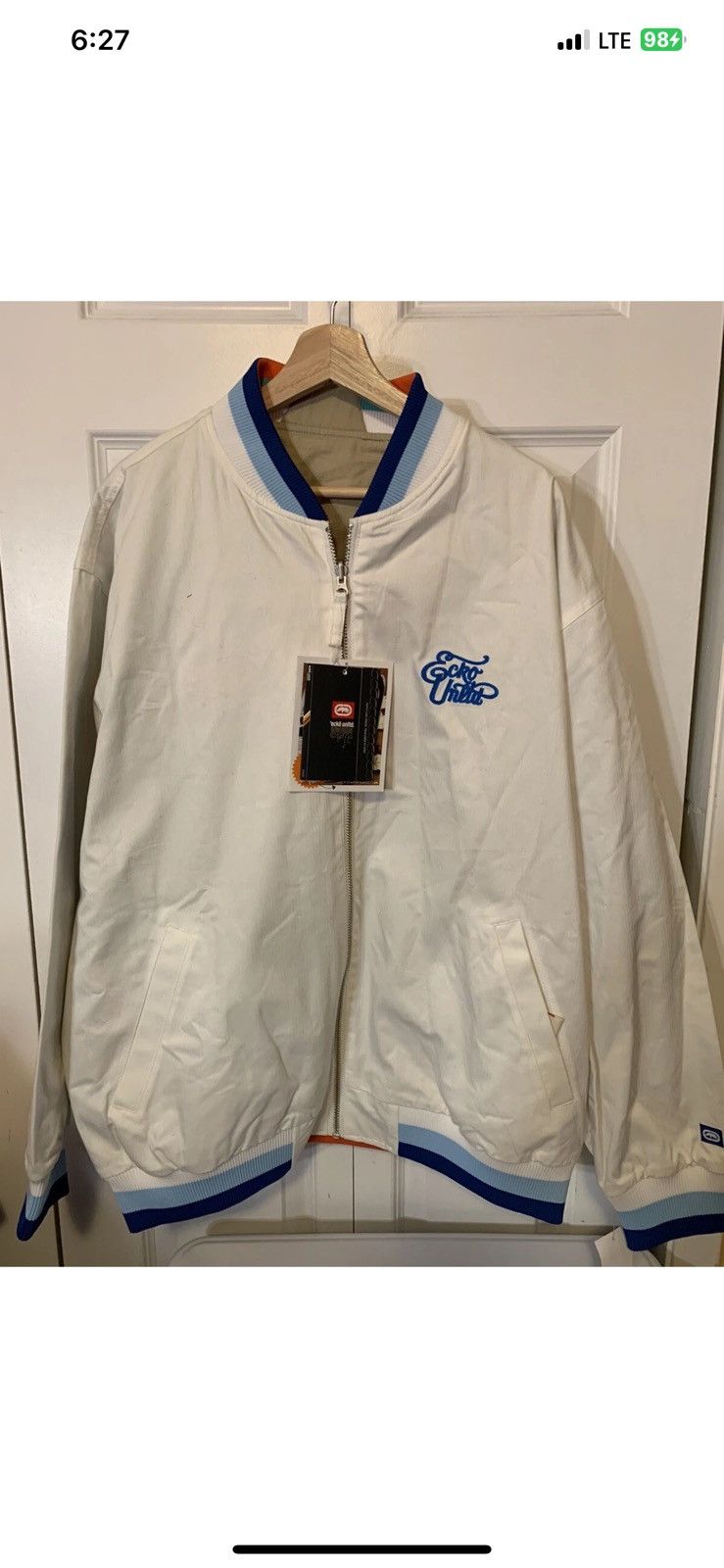 Ecko Unltd. Ecko unltd mens sz 2XL tan white windbreaker reversible Size US XXL / EU 58 / 5 - 3 Thumbnail