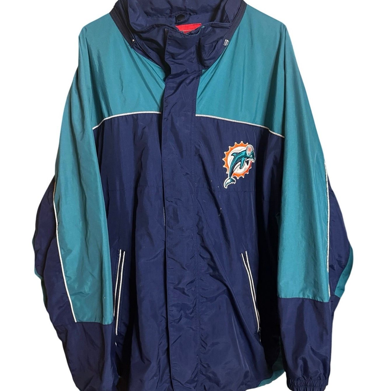 NFL Vintage Miami Dolphins Zip-Up Jacket Size US XL / EU 56 / 4 - 1 Thumbnail