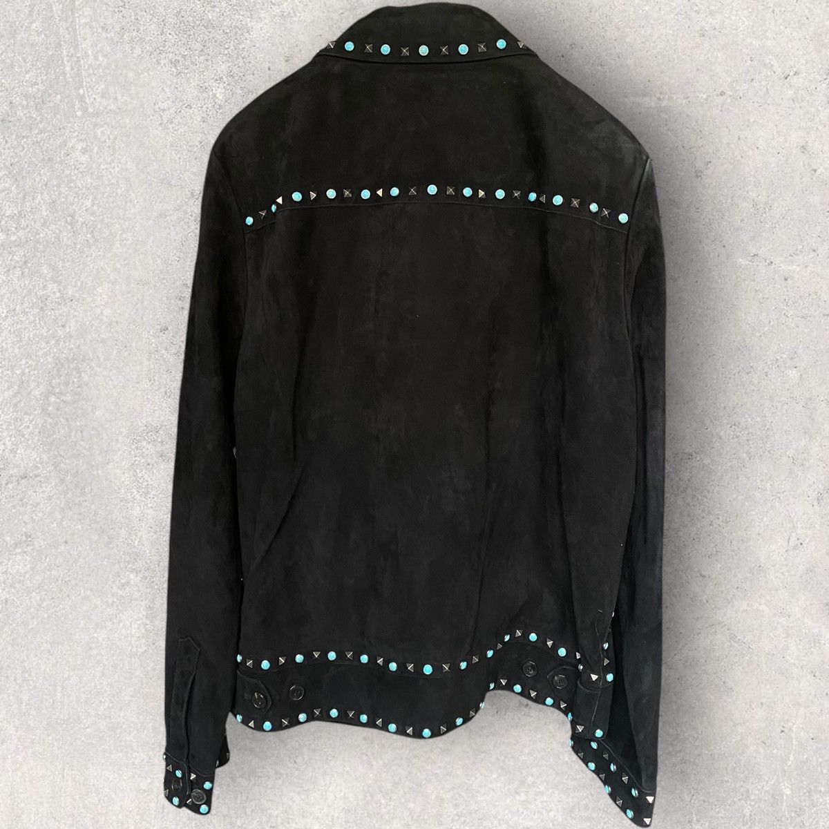 Valentino SS16 Studded Embellished Suede Jacket Size US L / EU 52-54 / 3 - 3 Thumbnail