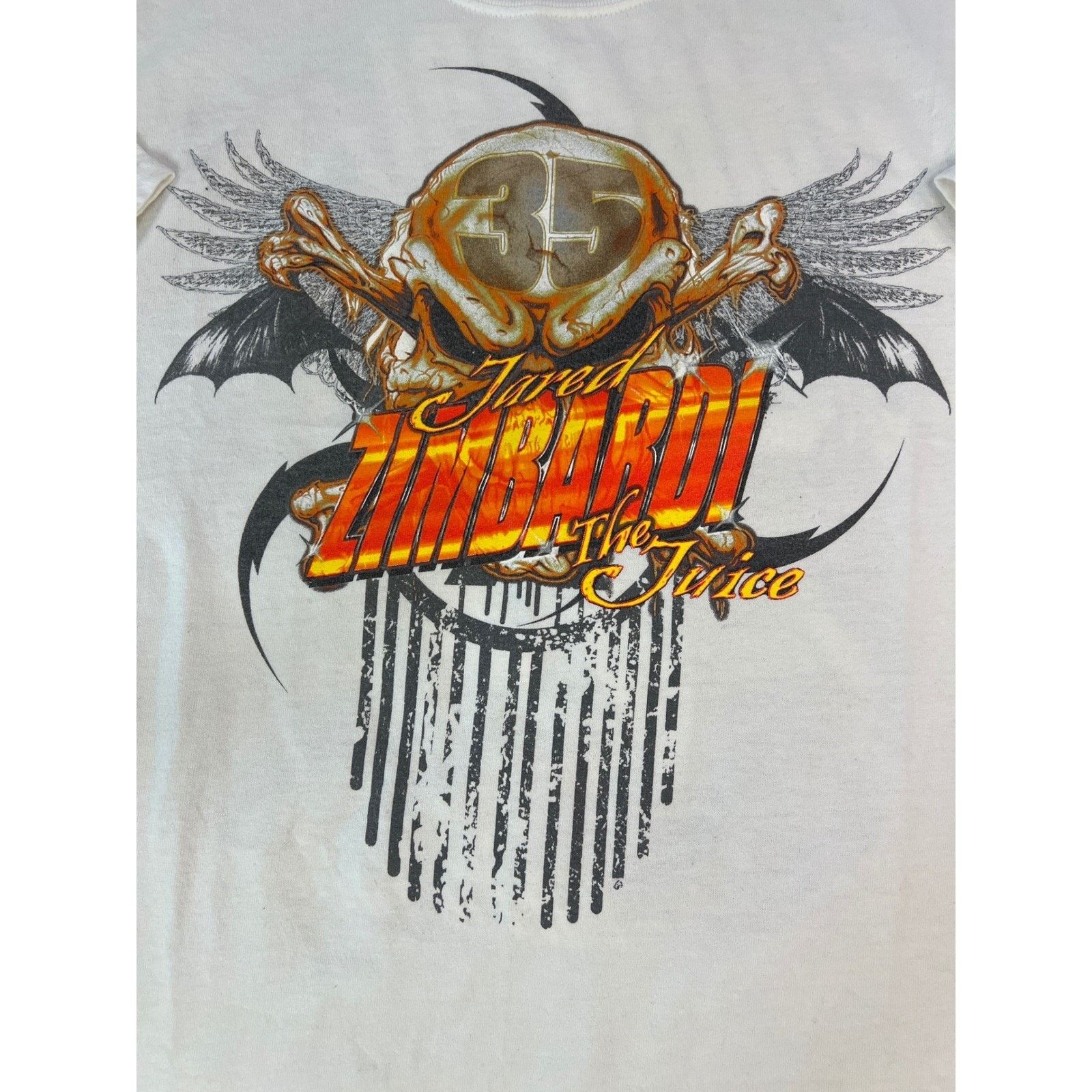 Gildan Y2KThe Juice Racing Graphic T-Shirt Mens White XXL Size US XXL / EU 58 / 5 - 2 Thumbnail