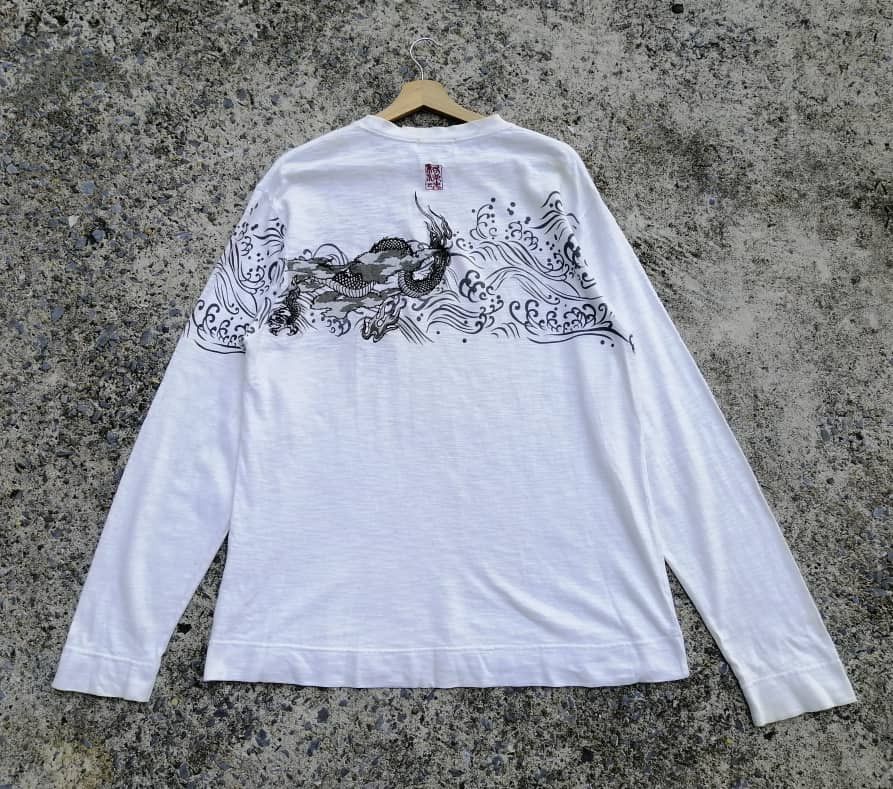 Designer × Japanese Brand Karakuri Tamashi Embroidered Dragon Longsleeve Tee Size US L / EU 52-54 / 3 - 9 Thumbnail
