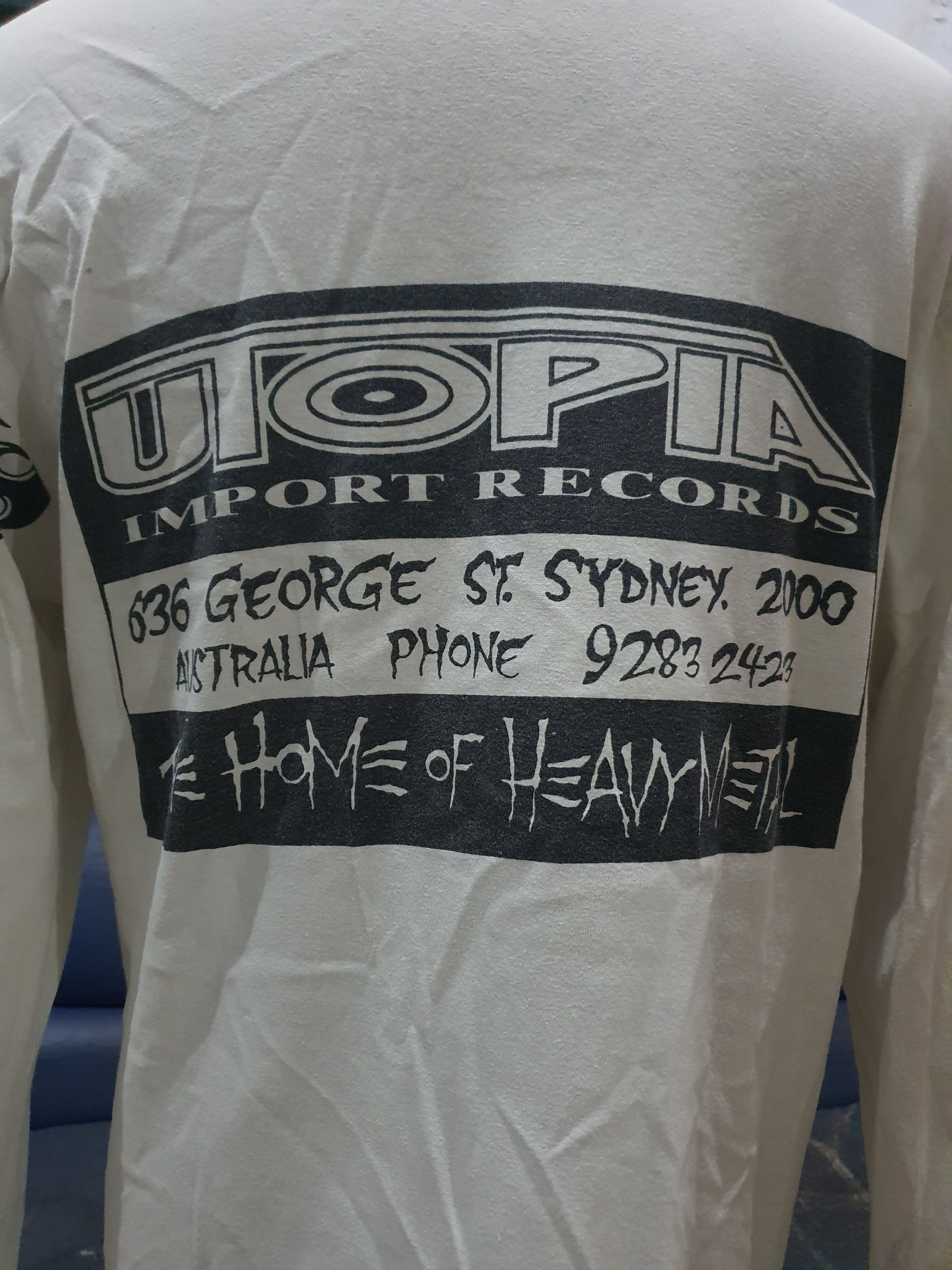Band Tees Resize 90s Utopio import records The home of Heavy metal Size US M / EU 48-50 / 2 - 7 Thumbnail