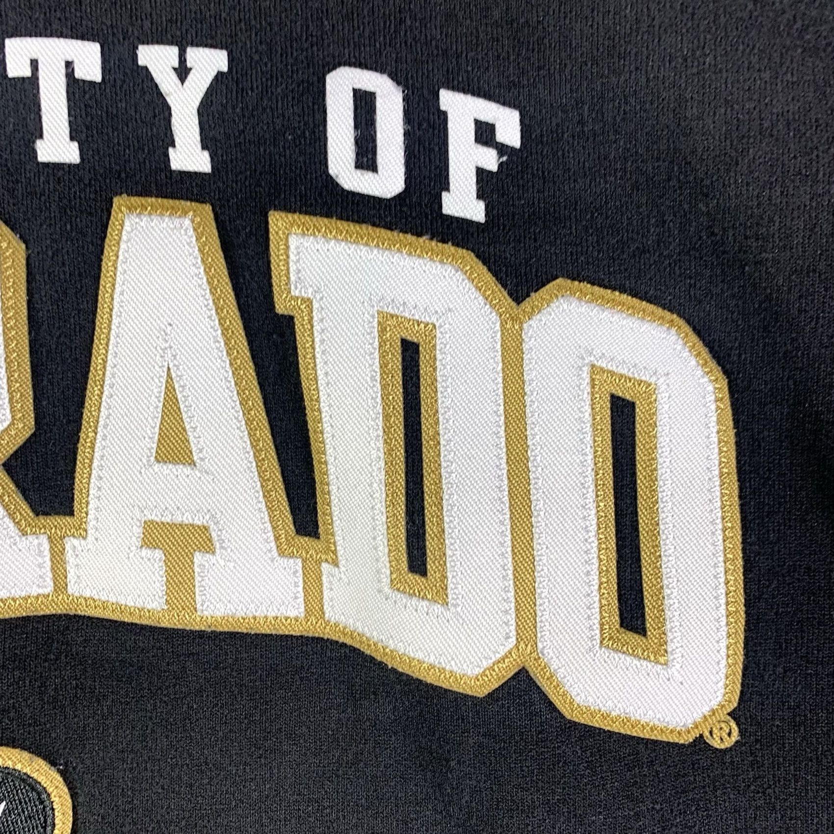 Champion Champion hoodie pullover sweater Men Medium Black solid jersey cotton blend hoodie sweatshirts University Colorado Buffalo stain Size US M / EU 48-50 / 2 - 4 Thumbnail