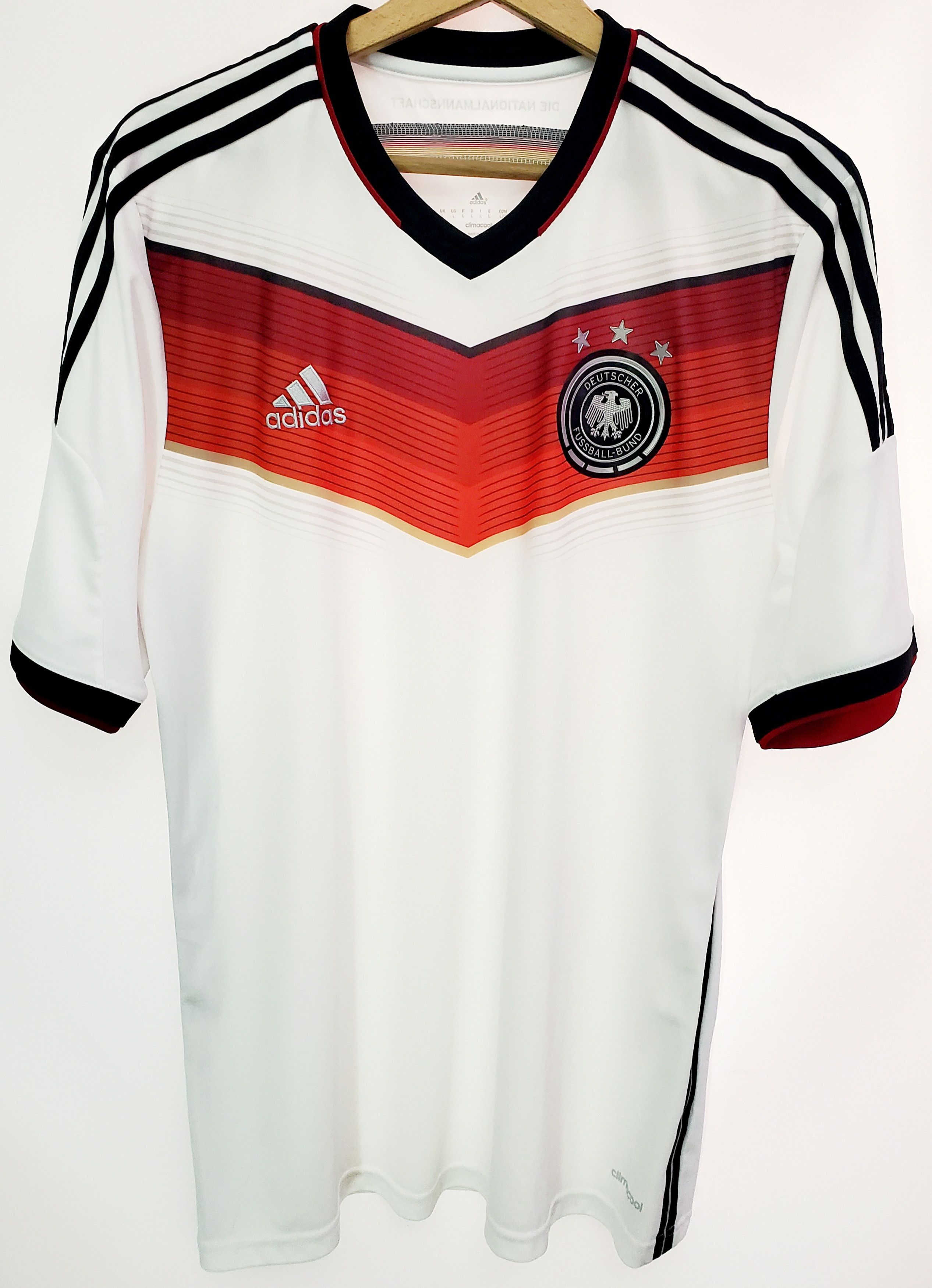 Adidas GERMANY 2014 2015 HOME soccer jersey ideal condition L Size US L / EU 52-54 / 3 - 1 Thumbnail