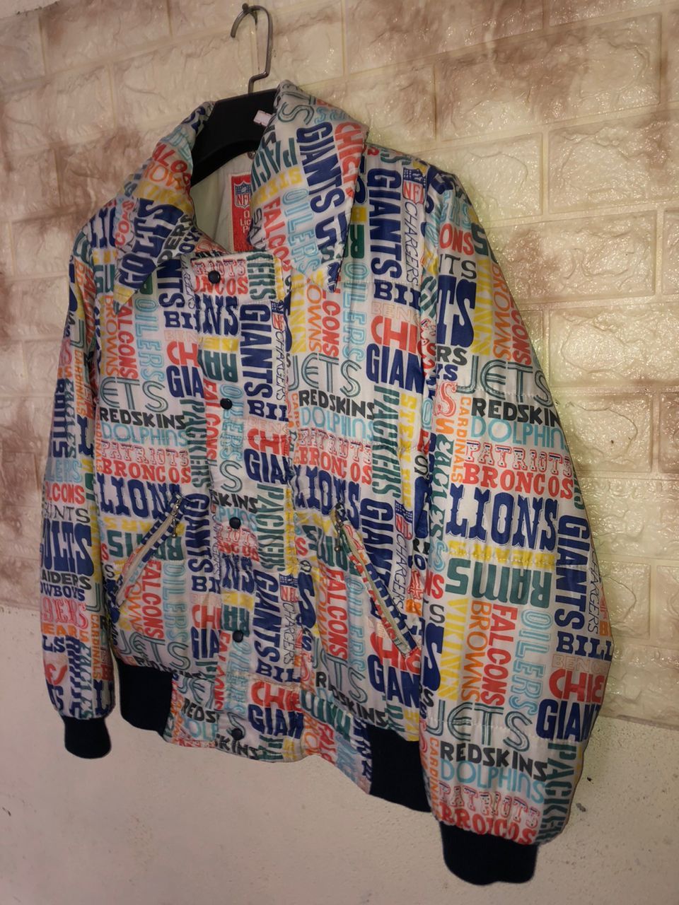 NFL Vintage VFL Overprinted All Logo Jacket by GTO Size US M / EU 48-50 / 2 - 3 Thumbnail
