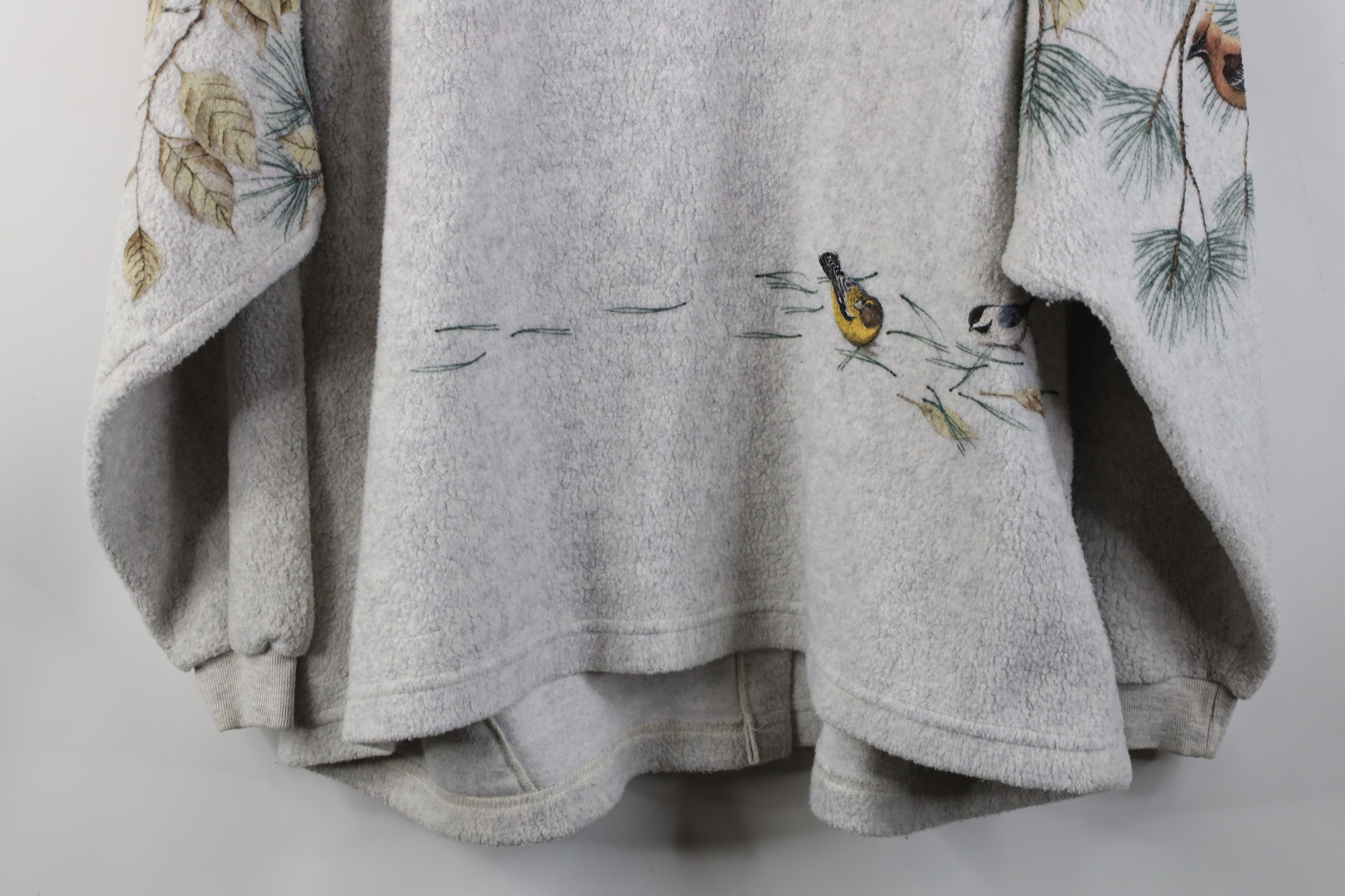 Vintage Vintage 90s Streetwear Bird All Over Print Fleece Sweater Size XXL / US 16-18 / IT 52-54 - 16 Thumbnail