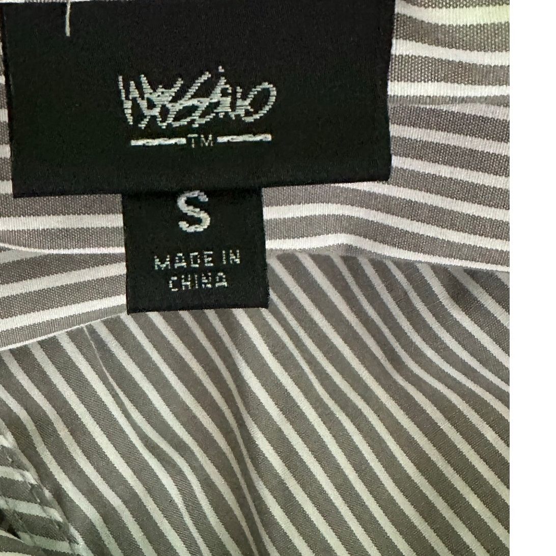 Mossimo Mossimo gray white stripes wrap blouse size Small Size S / US 4 / IT 40 - 3 Thumbnail