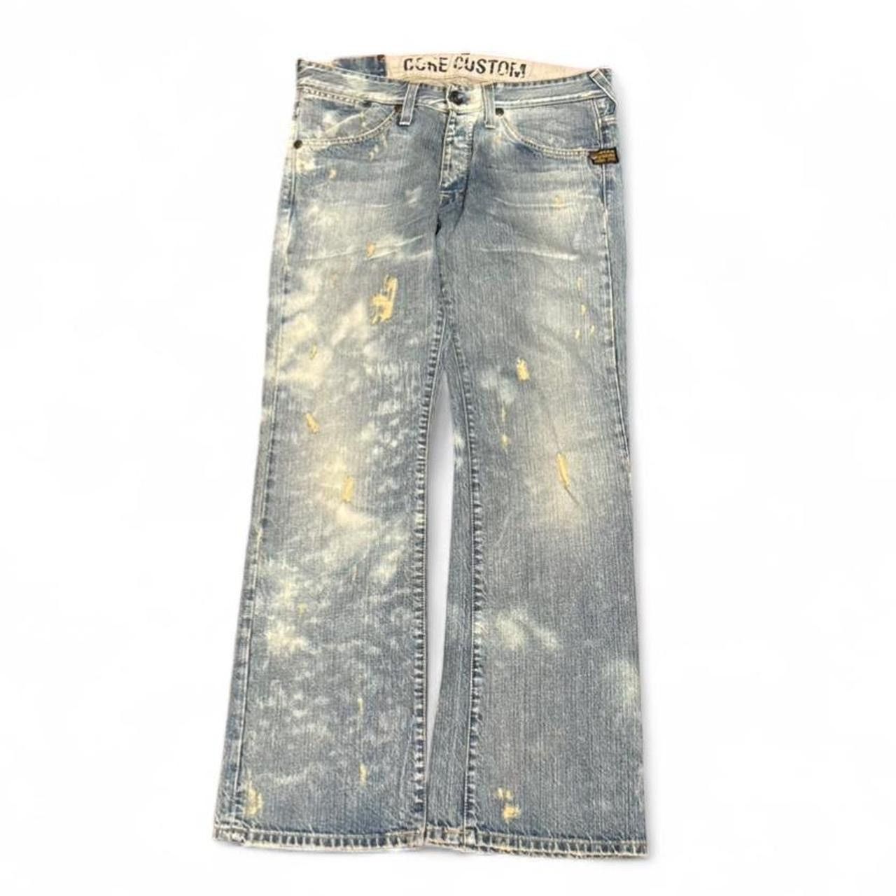 G-Star G-Star Raw Core Insane Faded Distressed Bootcut Flared Jeans Size US 32 / EU 48 - 1 Thumbnail