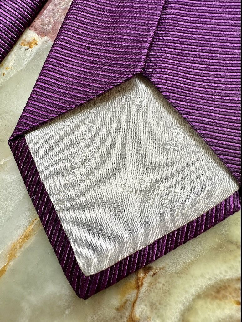 Bullock & Jones VINTAGE Y2K 2000s BULLOCK & JONES SILK NECKTIE TIE PURPLE Size ONE SIZE - 3 Thumbnail