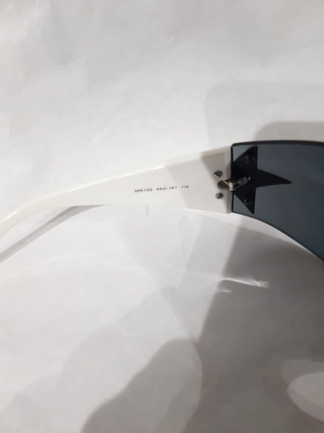 Prada Chrome Star White Sunglasses Vintage early 2000's Y2K Size ONE SIZE - 5 Thumbnail
