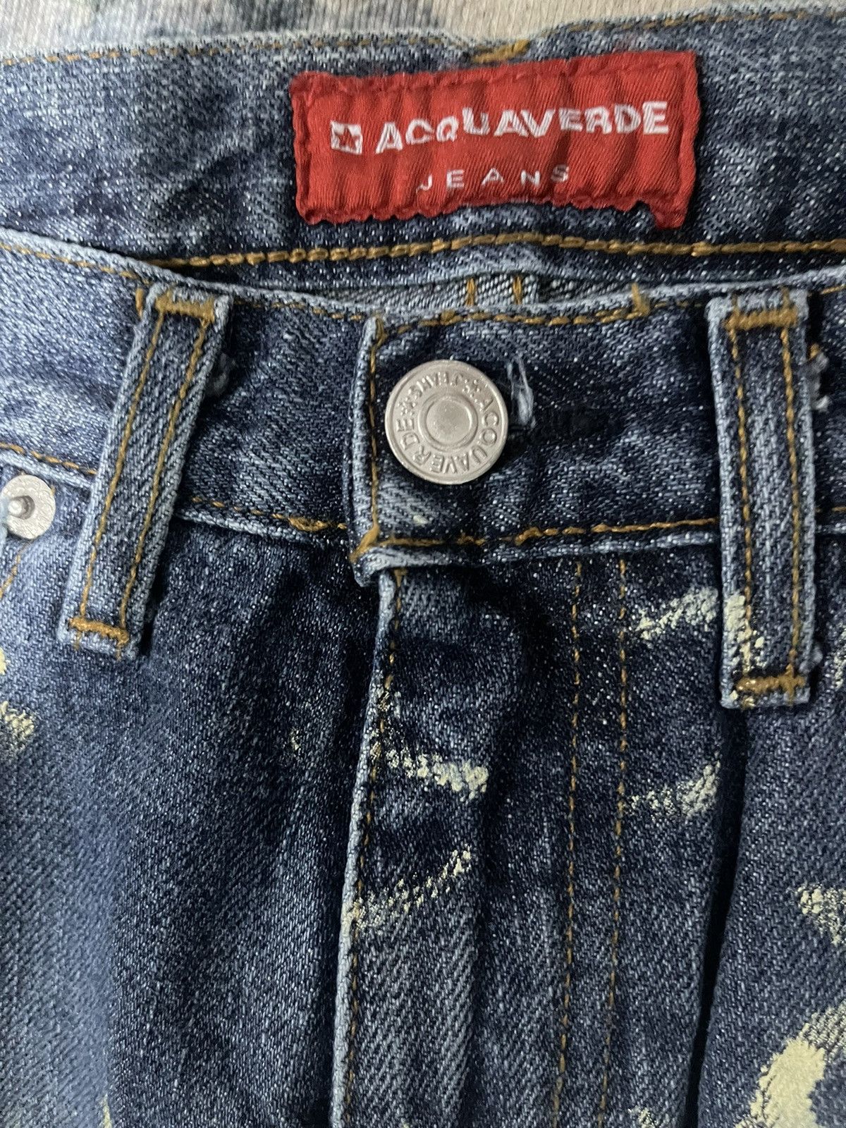 Japanese Brand Rare ! Vintage Acquaverde Traditional Flared Denim Jeans Size US 28 / EU 44 - 10 Thumbnail
