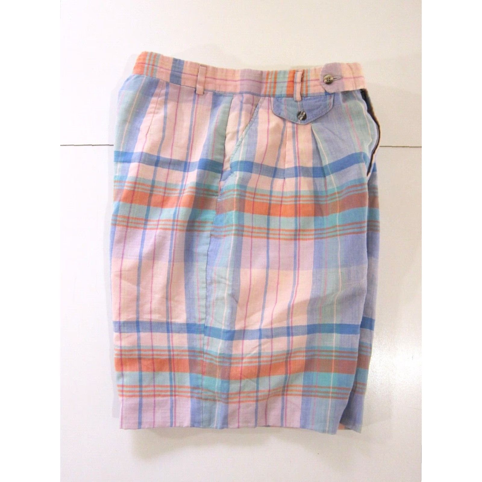 Vintage VINTAGE Divot's Plaid Pink Blue Cotton High Waist Golf Short Men S Size US 28 / EU 44 - 6 Thumbnail