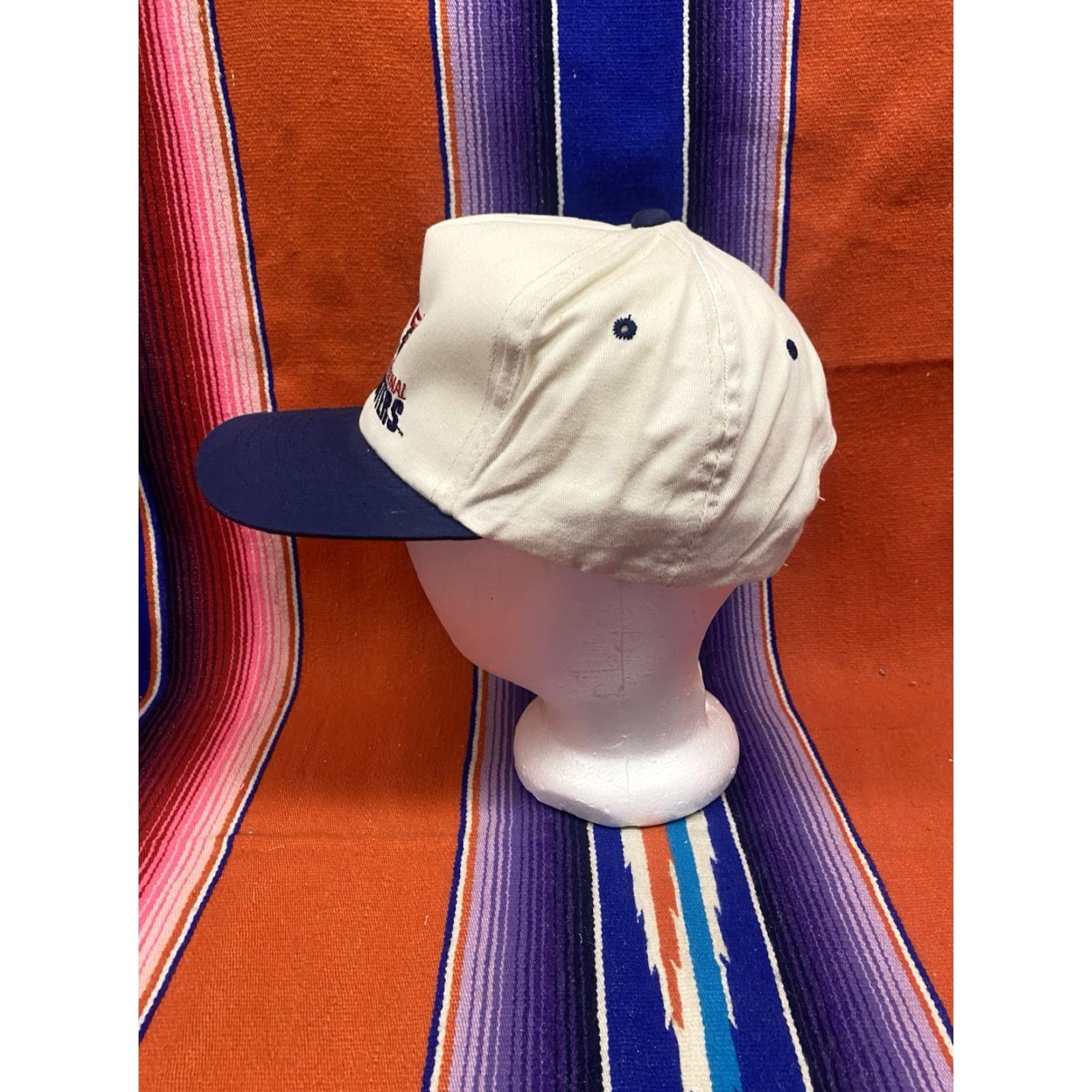 Vintage VINTAGE American Professional Bullfighters Hat Cap Snap Back Embroidered OSFM White, Adjustable, Lightweight, Breathable, Cotton, Western Cowboy Men Size ONE SIZE - 3 Thumbnail