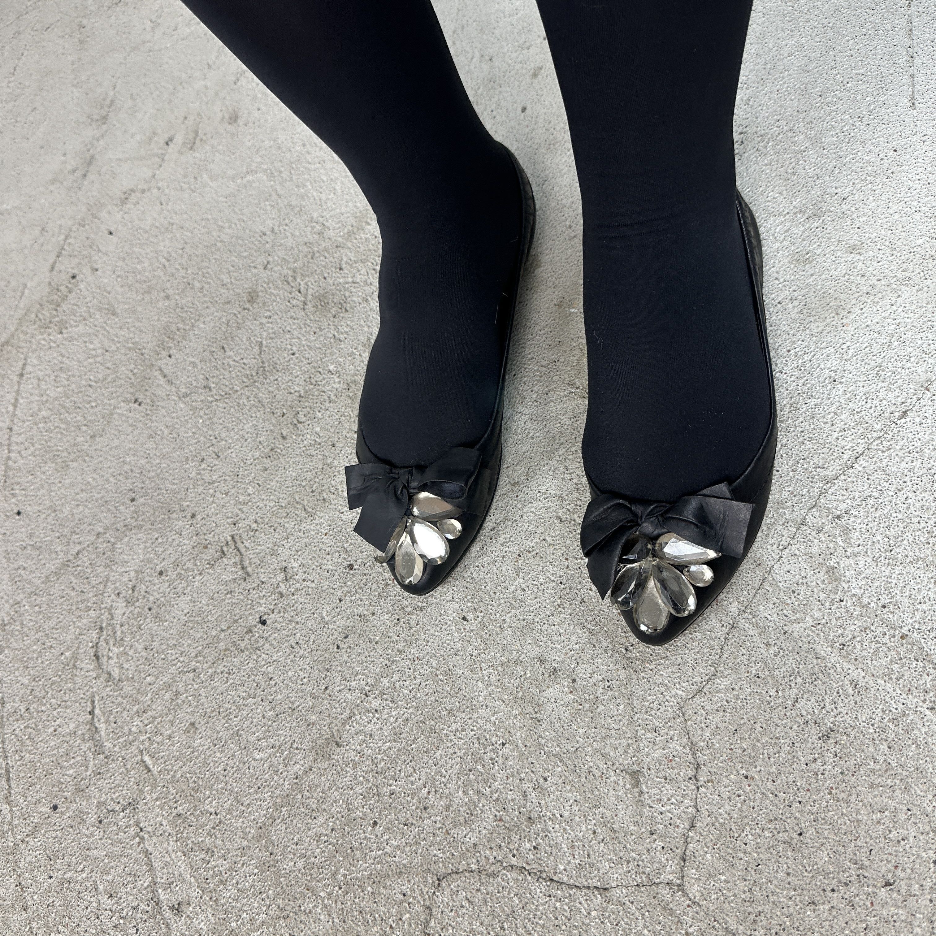 Vera Wang × Vintage Vintage Avant Garde Leather Opium Vera Wang 00s Balletflats Size US 7 / IT 37 - 7 Thumbnail