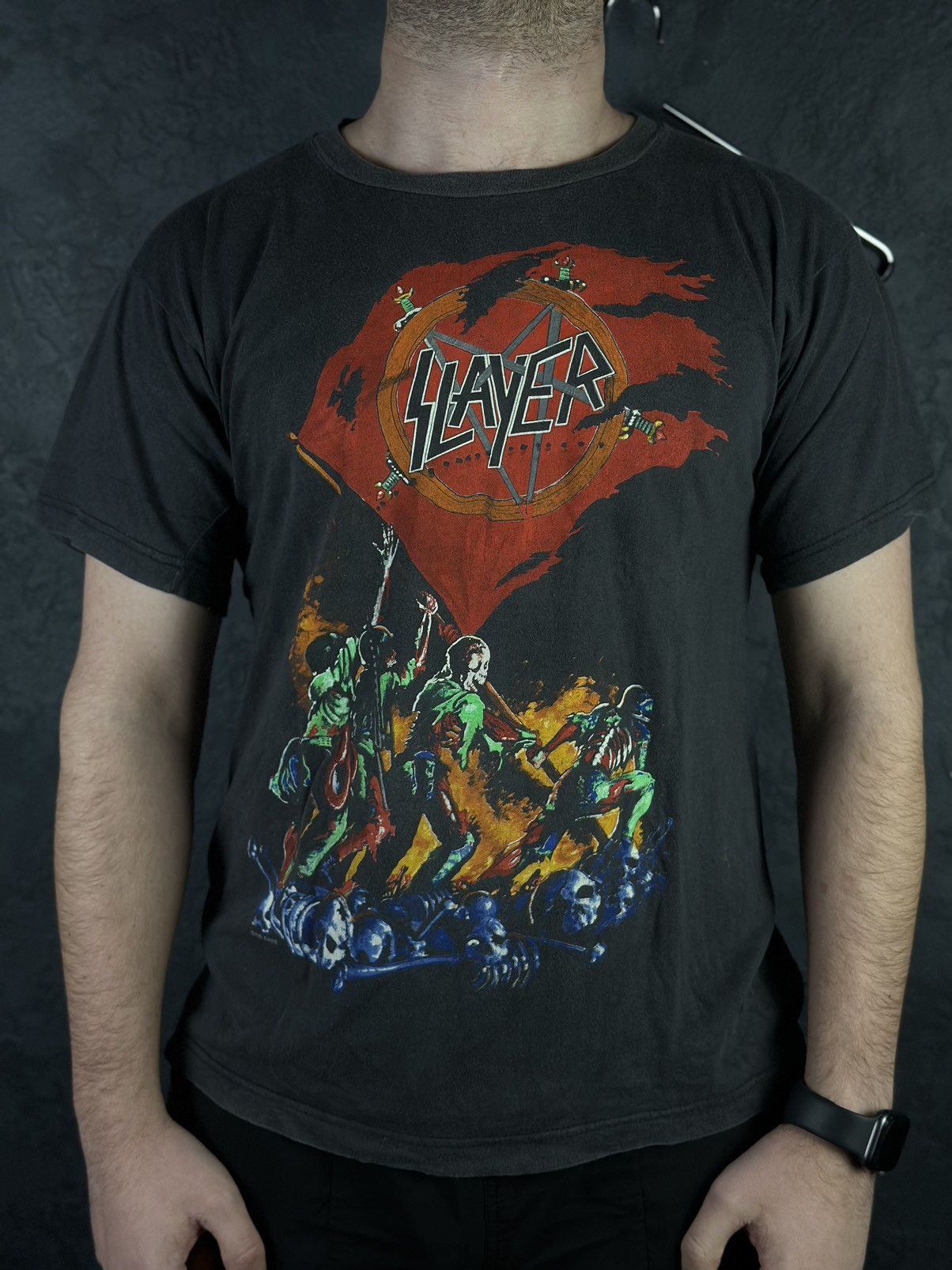Vintage 1988 Slayer World Sacrifice Tour T-Shirt