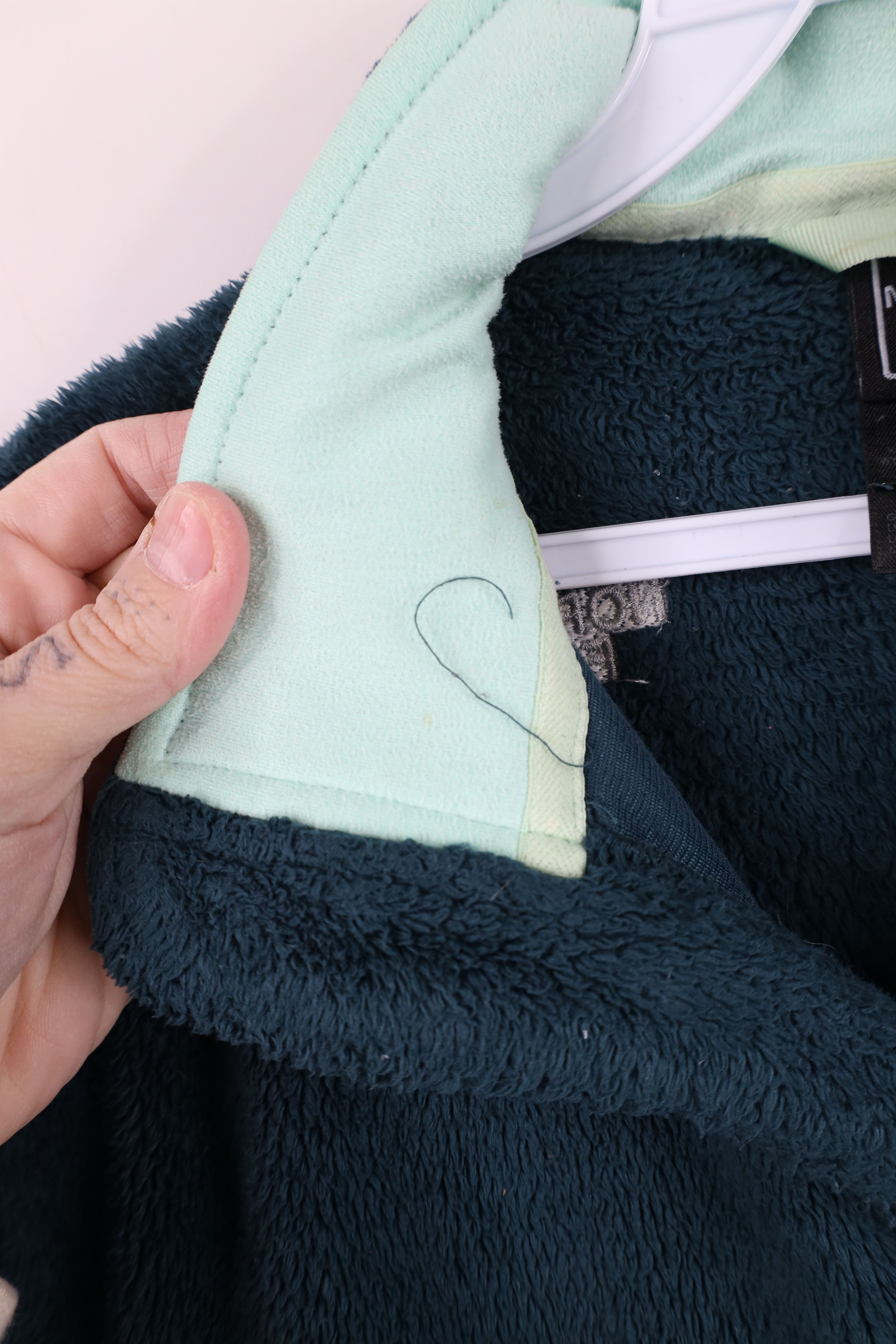 The North Face × Vintage Vintage The North Face Spell Fuzzy Shag Fleece Jacket Teal Size XS / US 0-2 / IT 36-38 - 6 Thumbnail