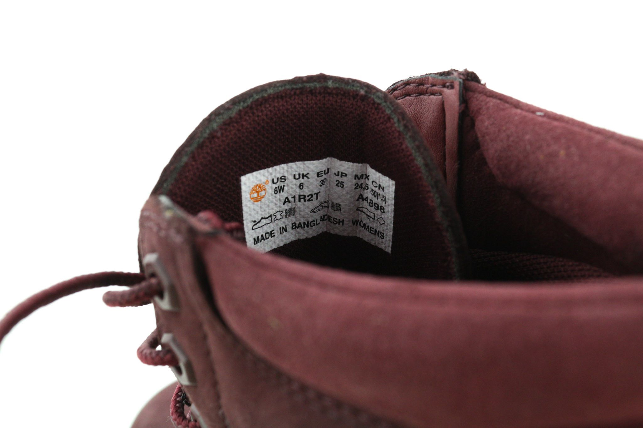 Timberland A1R2T-A4898 EU39/40 Purple Leather Lace Boots Shoes 81136 Size US 8 / IT 38 - 12 Thumbnail
