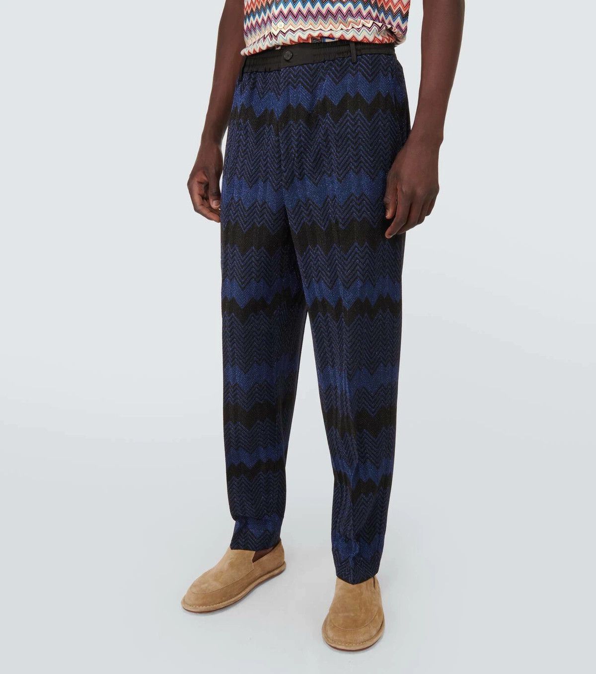 Missoni o1y0225 Casual Pant in Blue/Black Size US 34 / EU 50 - 3 Thumbnail