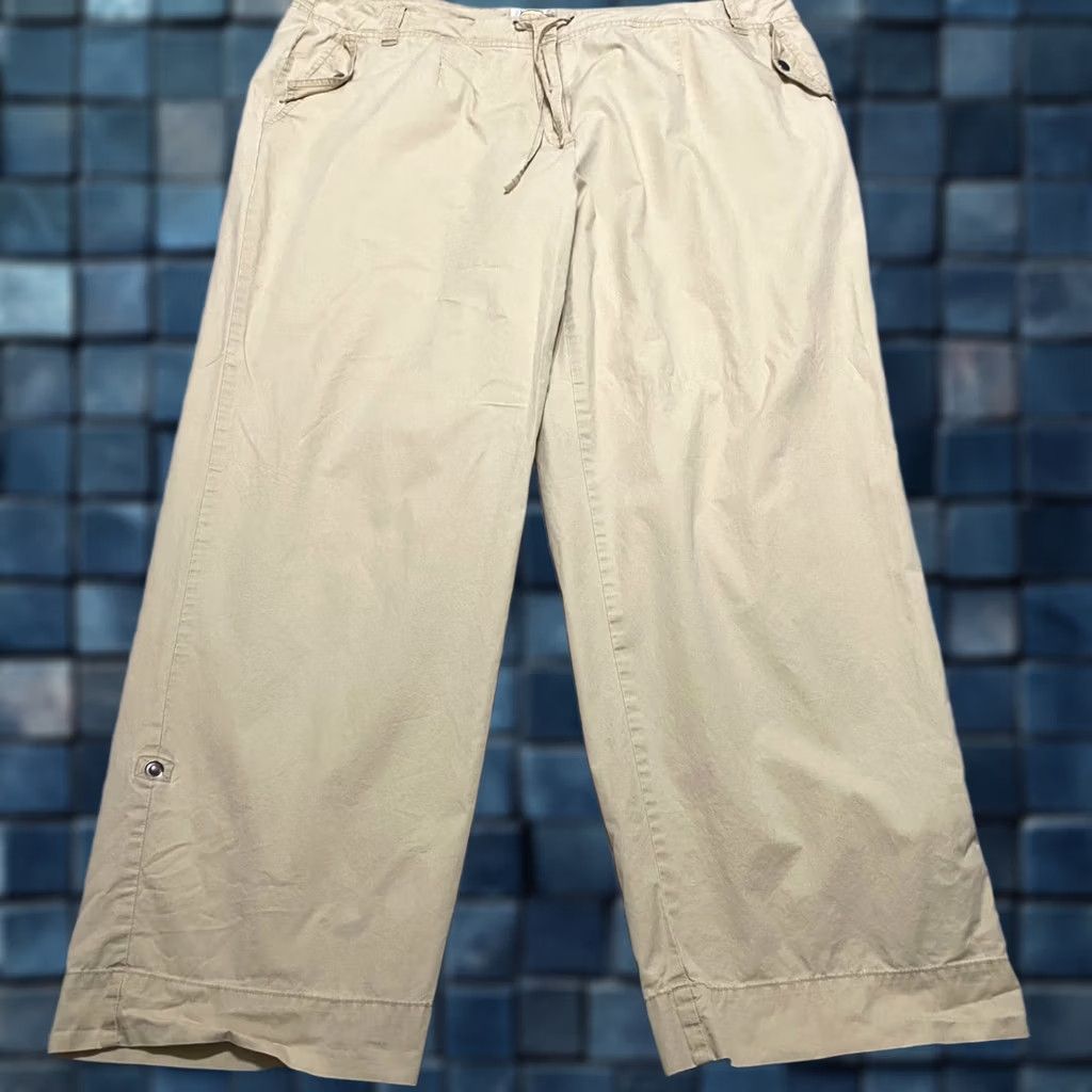 Talbots Talbots Pants Beige 18W Plus Relaxed Straight Chino Casual Vintage No Size 40" / US 18 - 1 Thumbnail