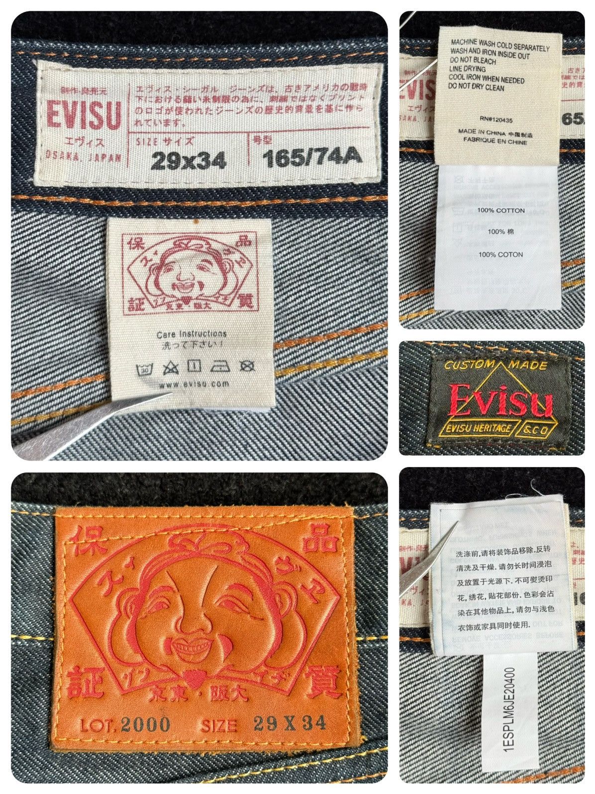Evisu × Japanese Brand × Vintage evisu embroidery daicock style denim jeans size：29x34 Size US 29 - 3 Thumbnail
