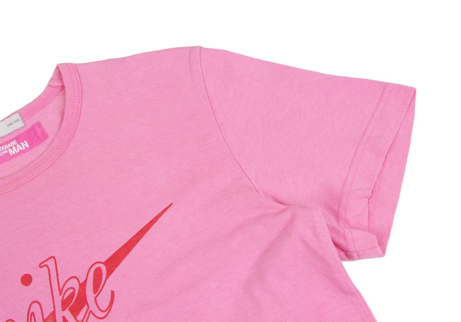Junya Watanabe Pink Swoosh Logo Print T-Shirt, Size F Size US M / EU 48-50 / 2 - 6 Thumbnail