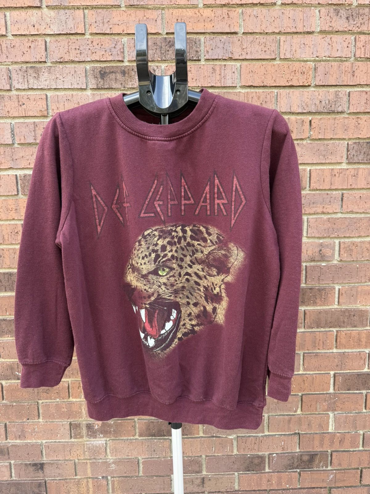 Def Leppard Def Leppard Rock Band Crewneck Sweatshirt Maroon Burgundy Size L / US 10 / IT 46 - 6 Thumbnail