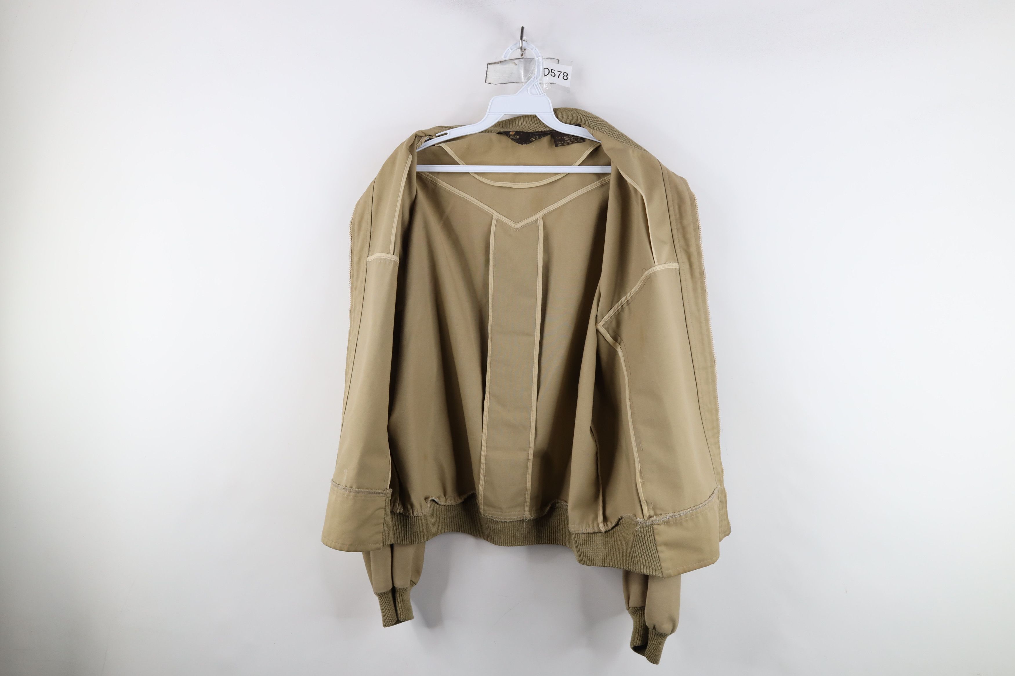 Members Only × Vintage Vintage 70s 80s Members Only Full Zip Bomber Jacket Beige Size US XXL / EU 58 / 5 - 11 Thumbnail