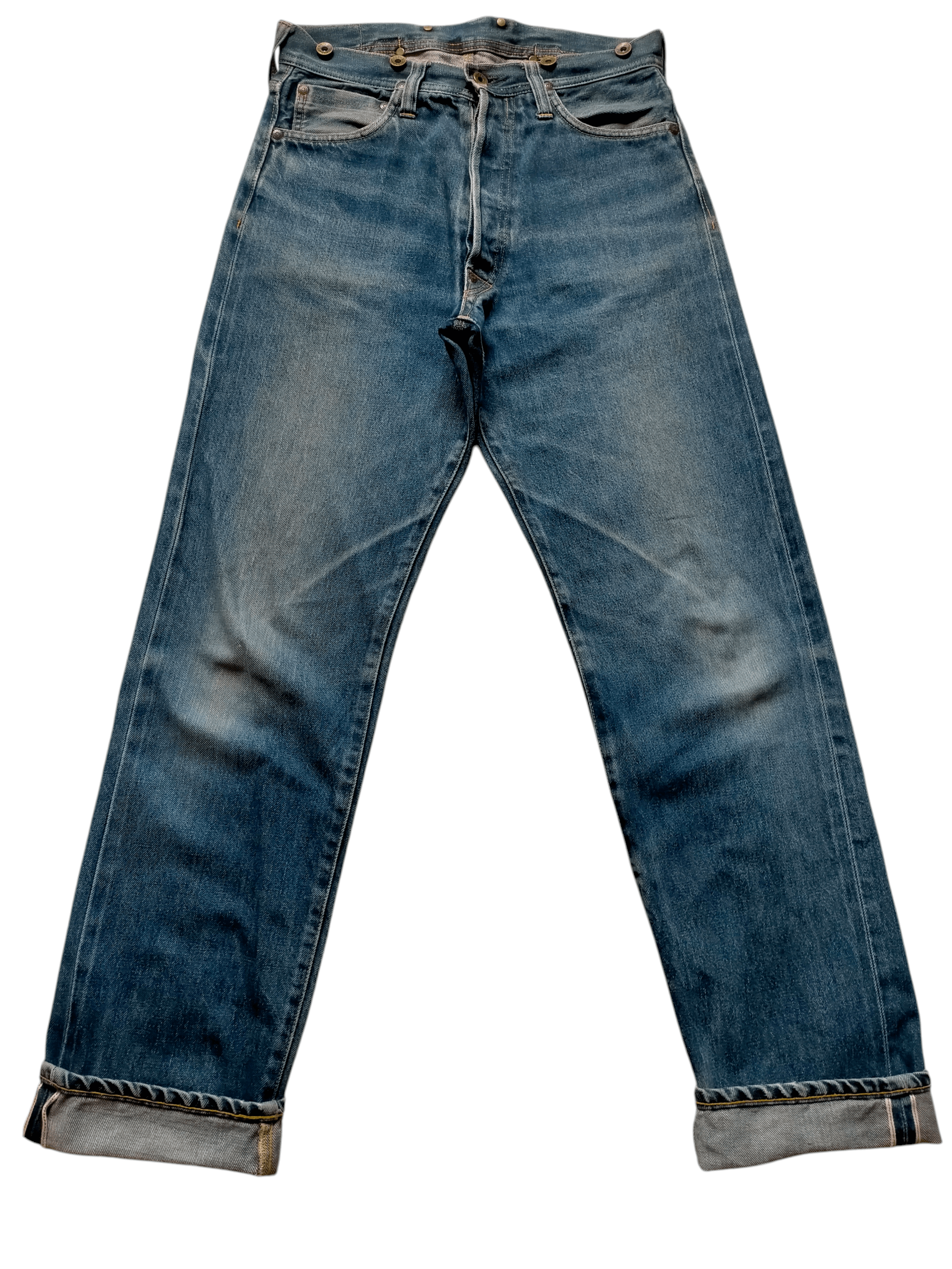Evisu Vintage Evis Cowboy Japan Selvedge Buckleback Jeans Size US 31 - 5 Thumbnail