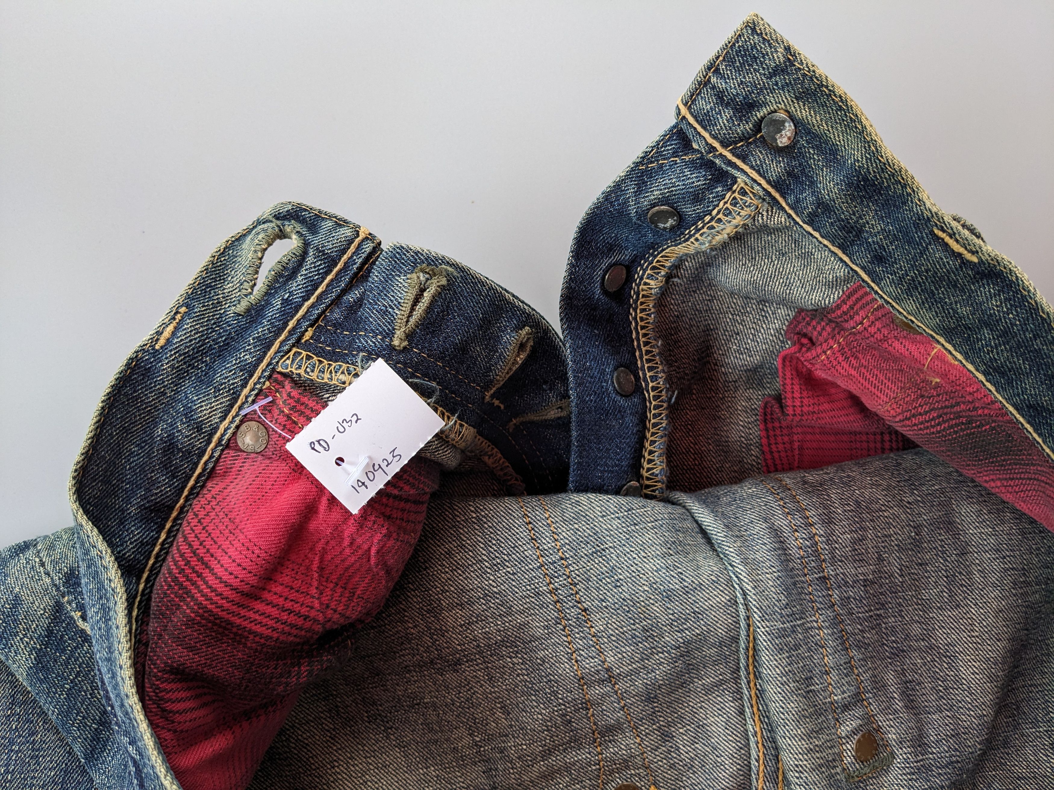 Pherrow's Vintage Pherrow Stormy Blue selvedge jeans Size US 31 - 12 Thumbnail