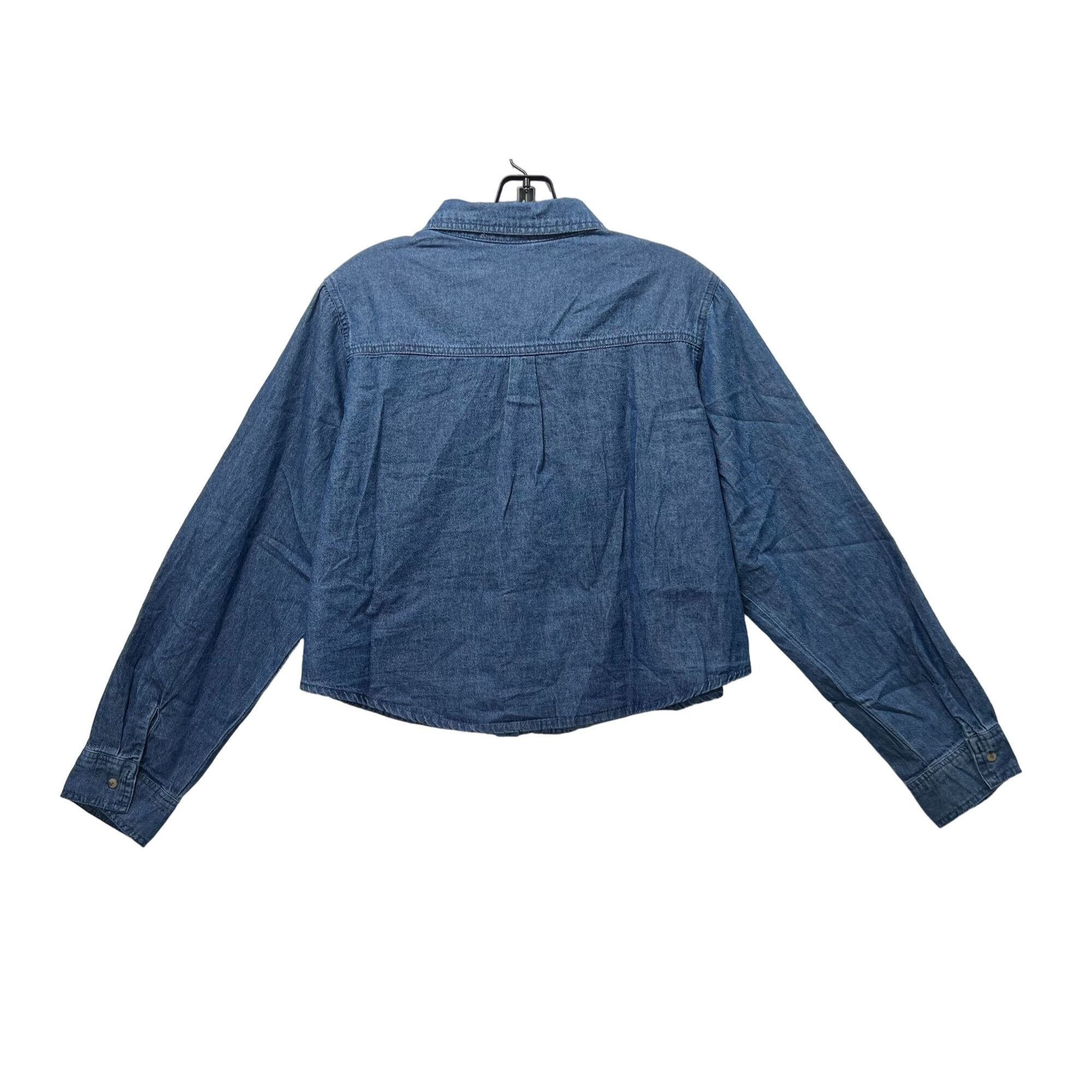 Other Sweet Envy - Women's Chambray Long Sleeve Button Down Shirt Size L / US 10 / IT 46 - 2 Thumbnail