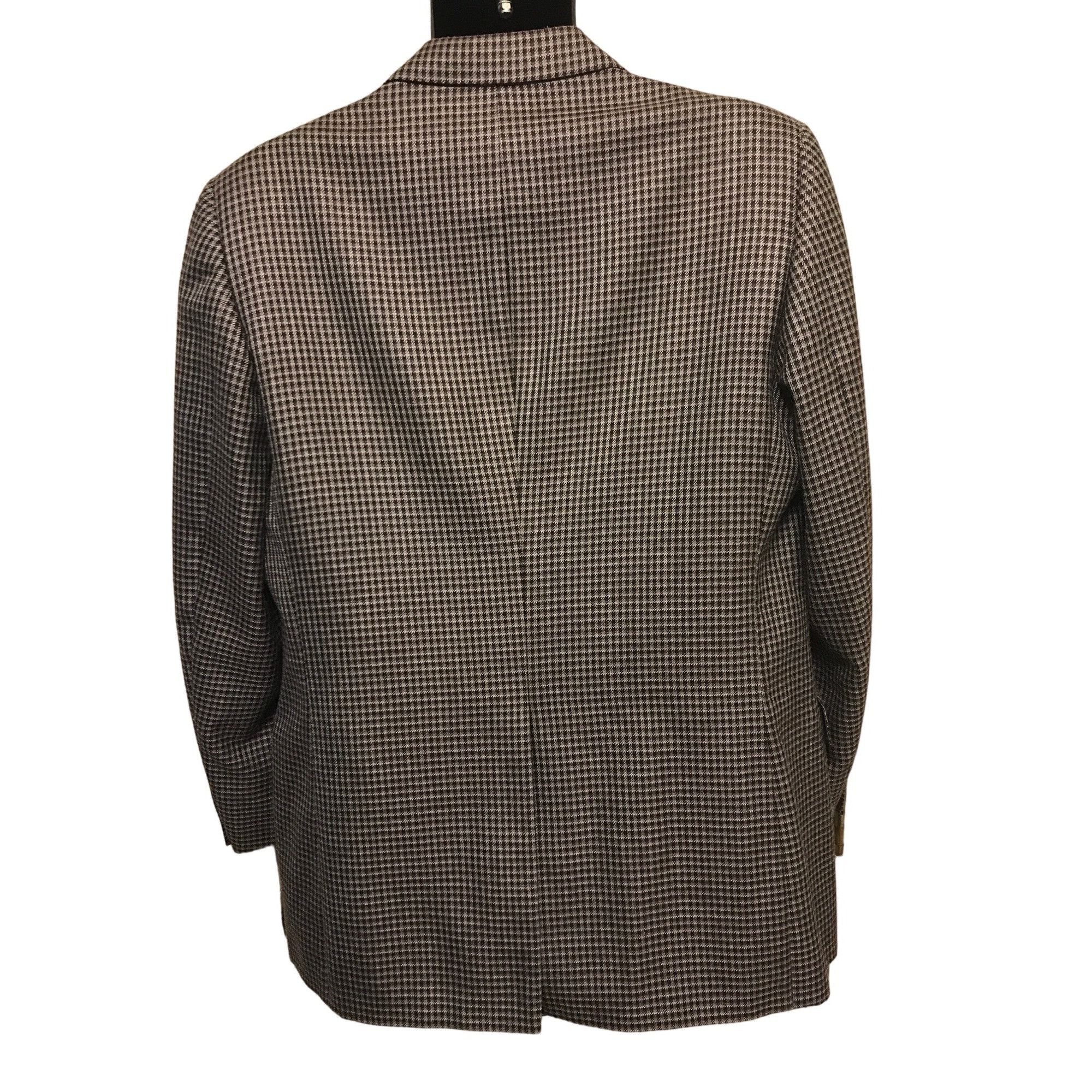 Lanvin Lanvin Paris-New York Men' s Gray/Wine Tweed Wool Blazer Size 42R - 2 Thumbnail
