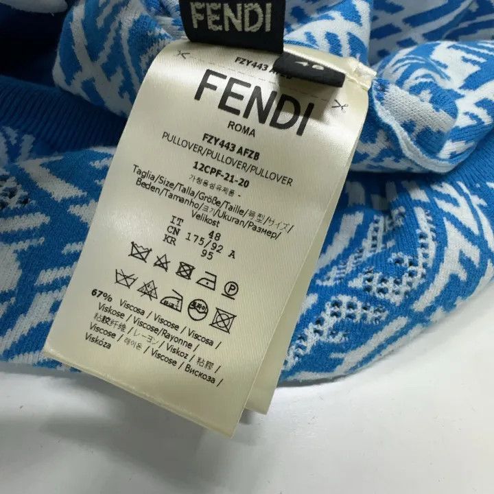 Fendi Fendi FW21 Short Sleeve Knit Sweater for Men -2507 Size US M / EU 48-50 / 2 - 5 Thumbnail