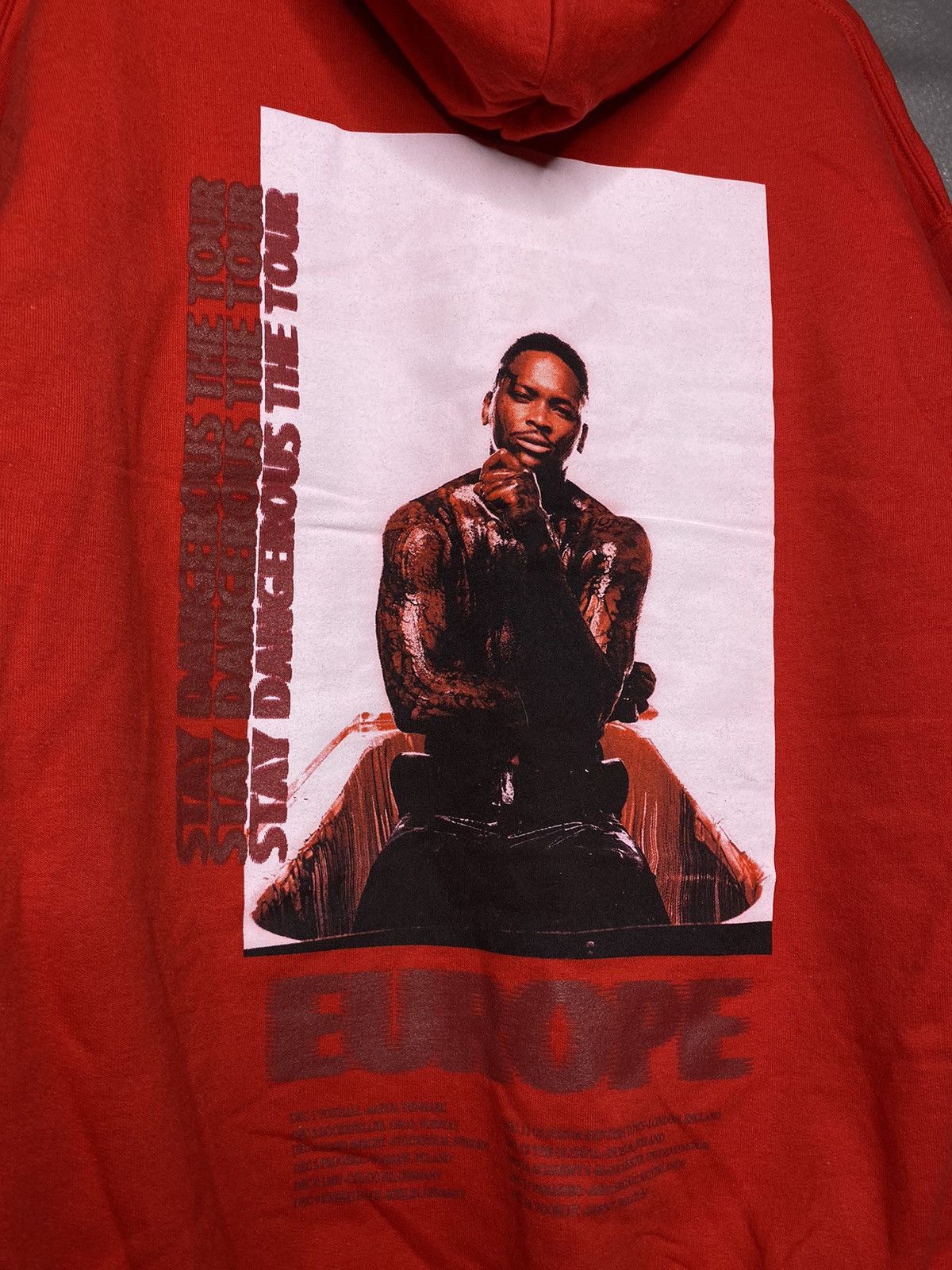 4HUNNID × Band Tees × Rap Tees YG Stay Dangerous The Tour Red Hoodie Size US L / EU 52-54 / 3 - 4 Thumbnail