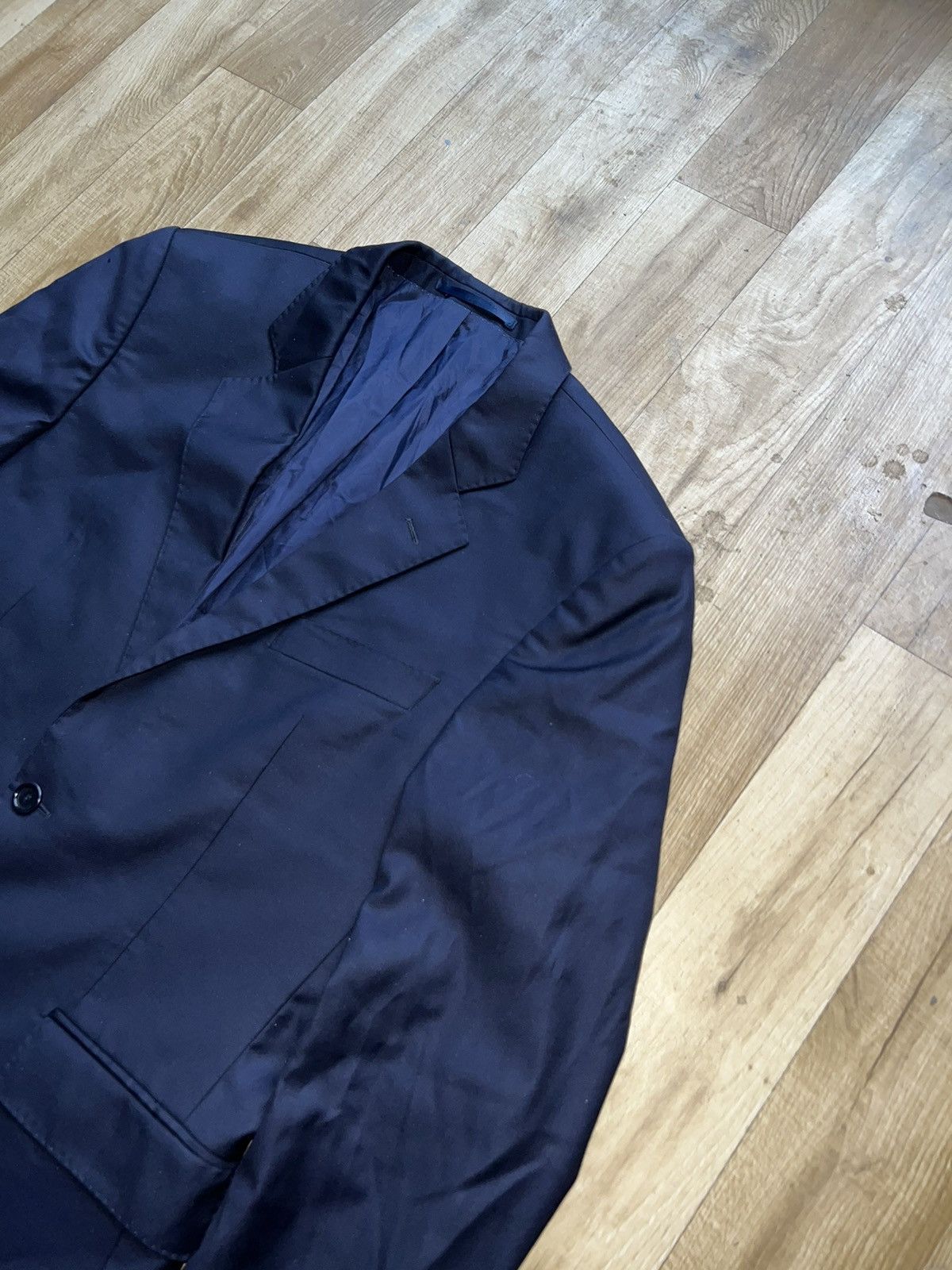 Loro Piana × Vintage Loro Piana Navy Blazer Jacket luxury made in Italy Size 50L - 2 Thumbnail