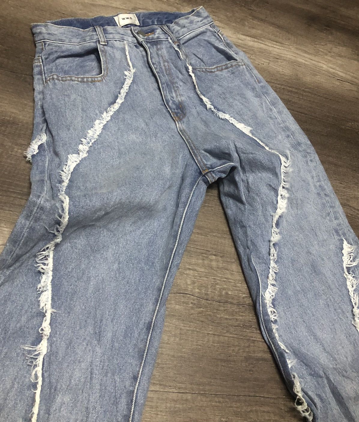 Japanese Brand W.W.G SILVER JAM JEANS UNISEX DESIGN Size US 28 / EU 44 - 5 Thumbnail