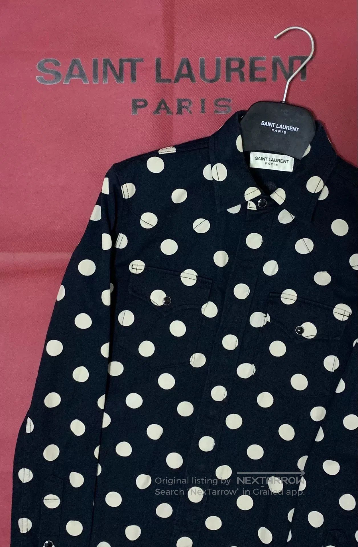 Saint Laurent Paris Saint Laurent Black and White Polka Dot Shirt. Size S / US 4 / IT 40 - 6 Thumbnail