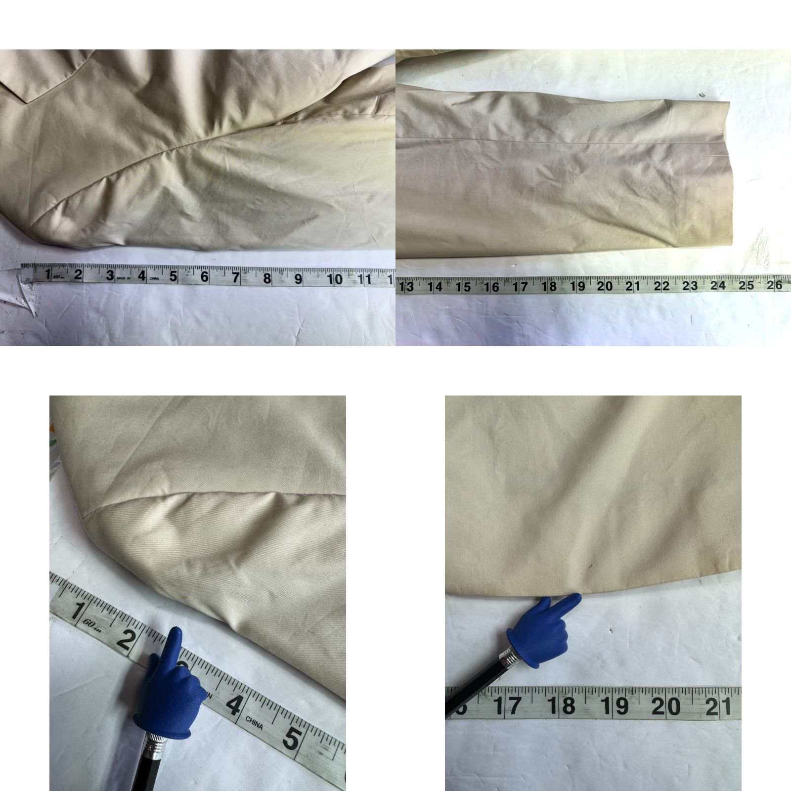 Vintage Blazer Mens Slim Beig e Lightweight H&M 34Regular Cotton Polyester Button Solid Ivory Size 36R - 8 Thumbnail
