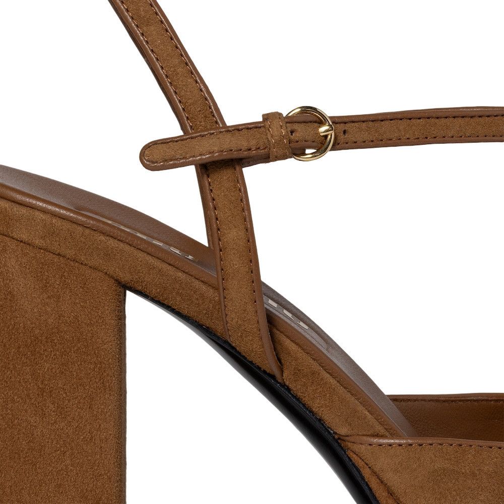 MIU MIU $1550 Oak Suede Platform Sandals New & Authentic (Wo