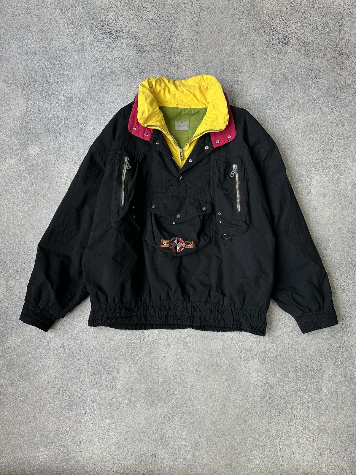 image of Bogner Helicopter Power Skiing Anorak Jacket in Black, Men's (Size XL)
