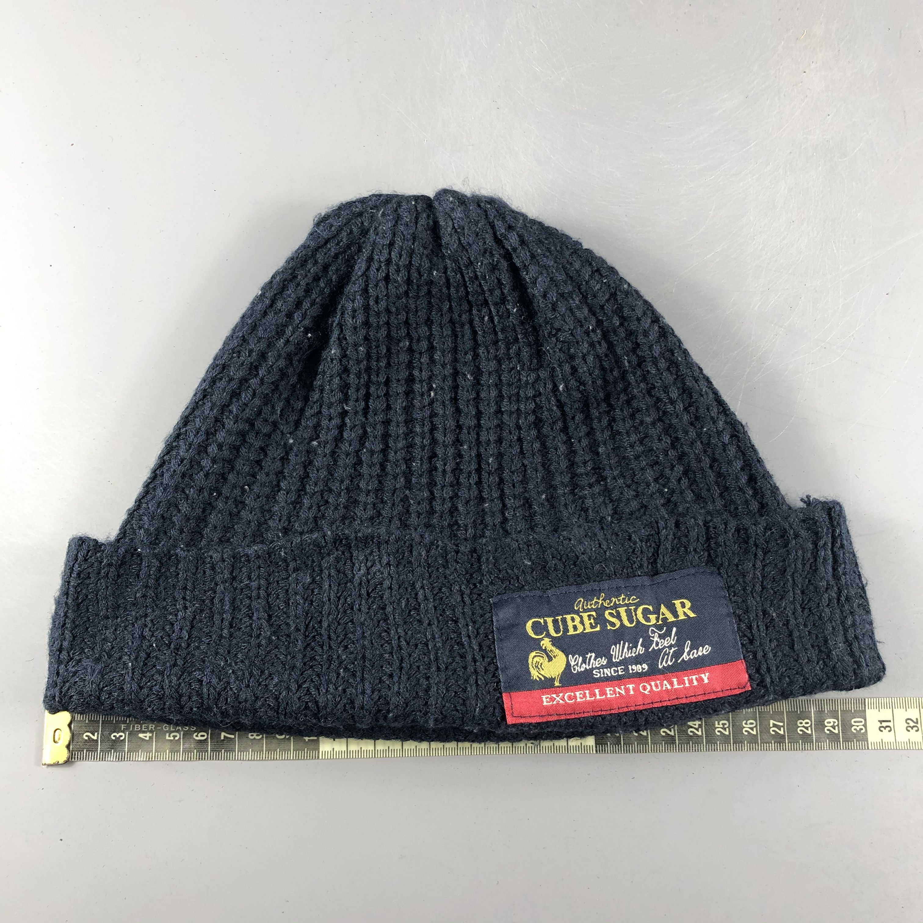 Japanese Brand × Vintage Cube Sugar Basic Beanie Snow Hat Snow Cap -D045 Size ONE SIZE - 3 Thumbnail
