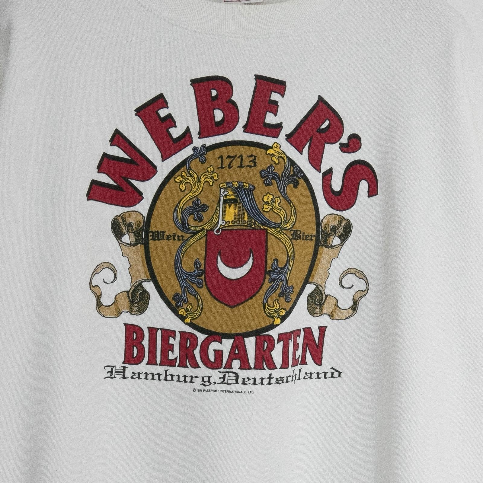 Vintage Vintage 90s Webers Biergarten Sweatshirt Mens XL - Hamburg Size US XL / EU 56 / 4 - 3 Thumbnail