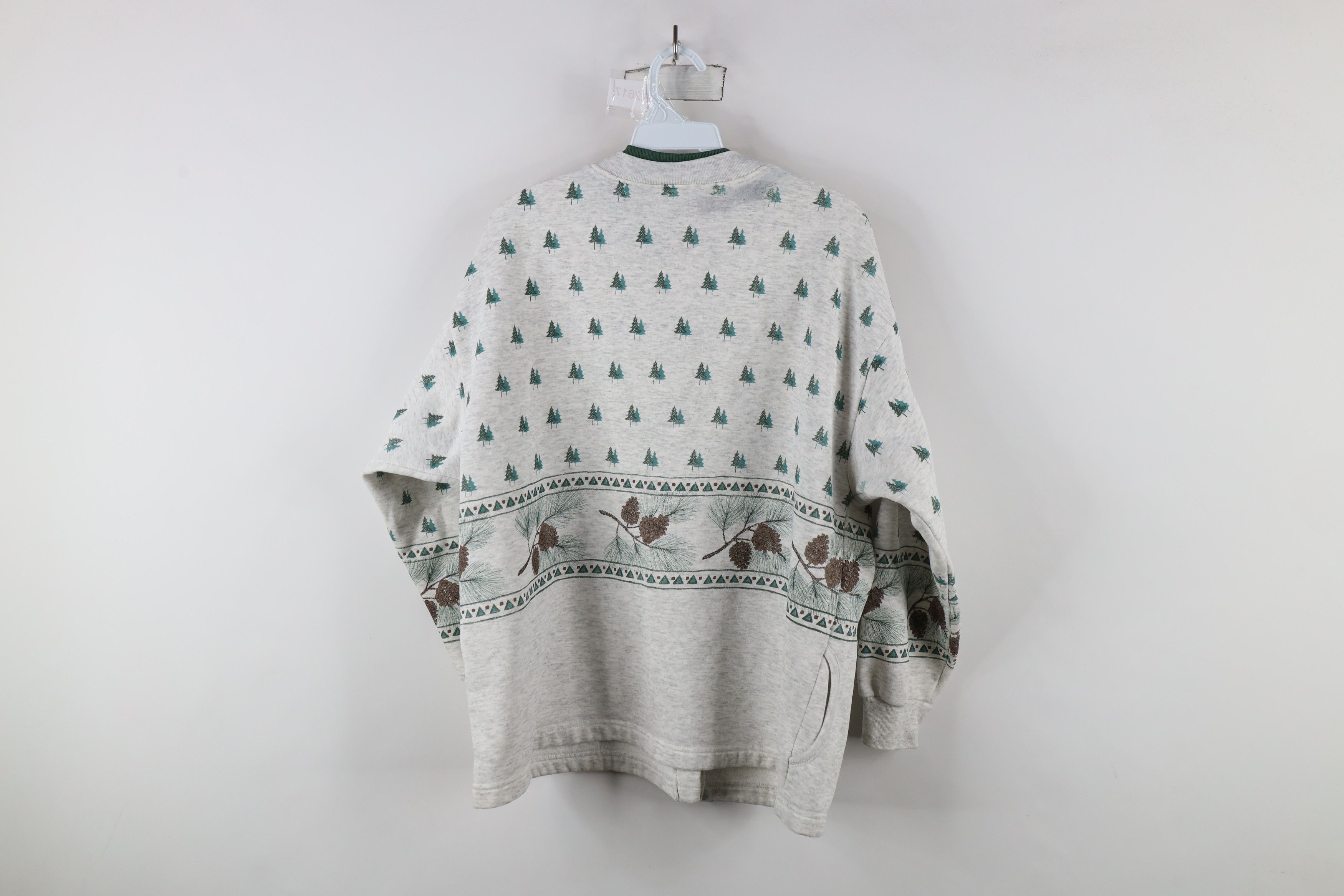 Vintage Vintage 90s Streetwear Christmas Print Cardigan Sweatshirt Size L / US 10 / IT 46 - 12 Thumbnail