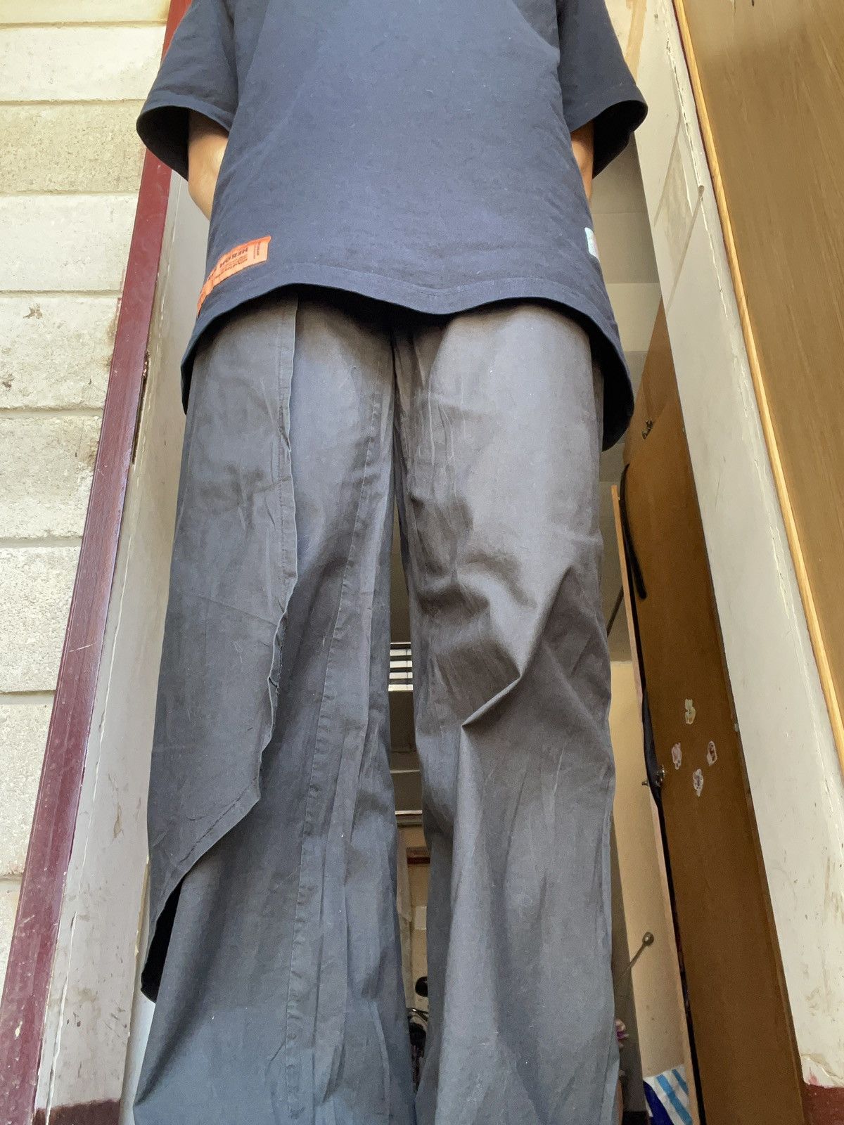 If Six Was Nine × Japanese Brand × Le Grande Bleu (L.G.B.) Y's LGB Y2K Asymmetric Wide-Leg Pants With Adjustable Hem Size US 32 / EU 48 - 3 Thumbnail