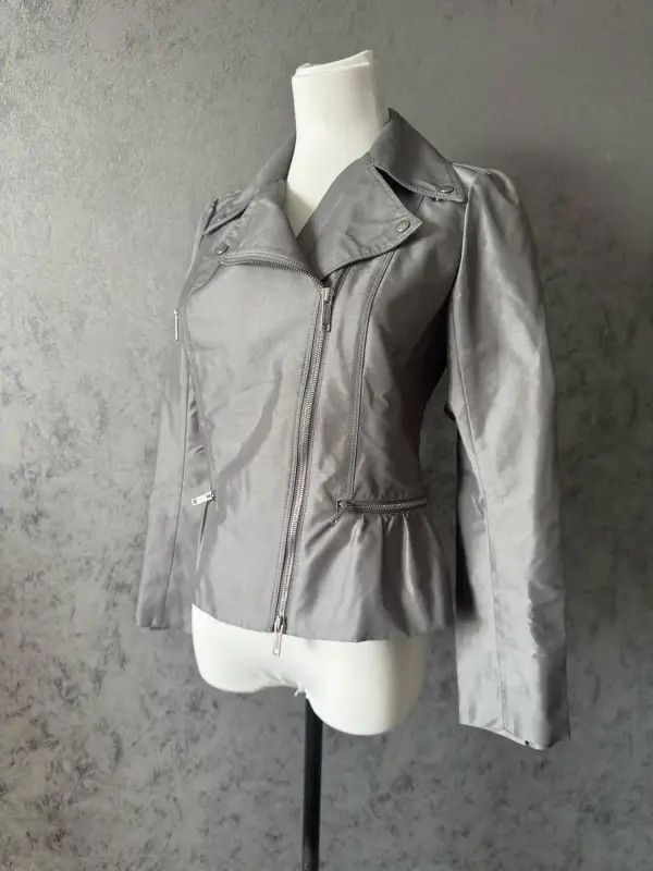 Burberry Burberry Silver Short Fitted Women's Jacket Size M / US 6-8 / IT 42-44 - 1 Thumbnail
