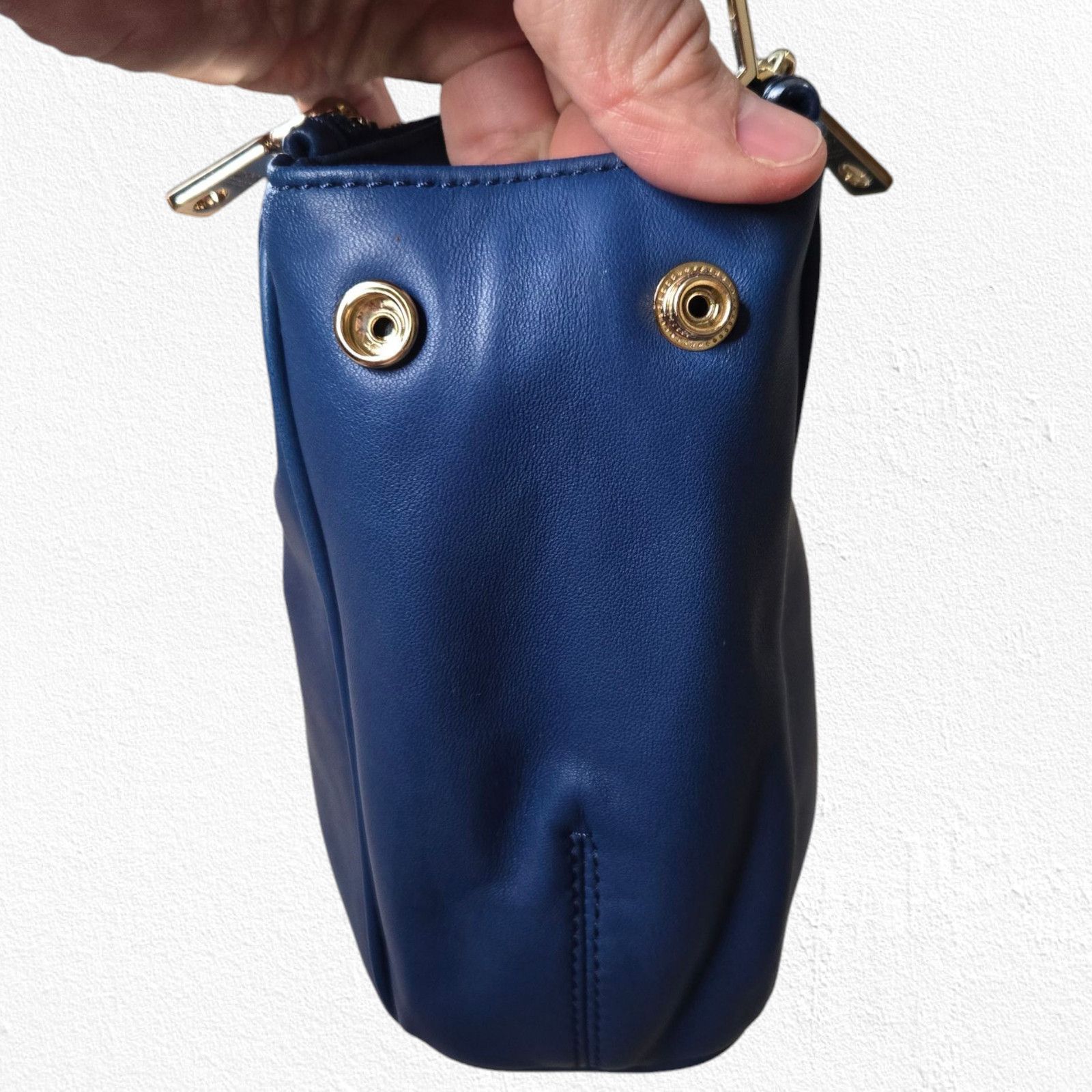 DKNY DKNY Blue Leather Crossbody Bag Adjustable Strap Size ONE SIZE - 8 Thumbnail