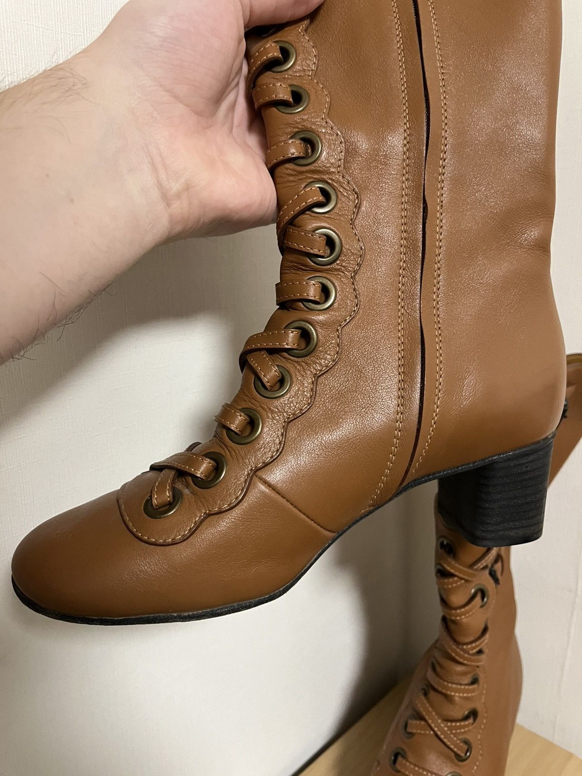 Chloe CHLOÉ Orson Iconic Rare Calf Ankle Boots Size US 8 / IT 38 - 9 Thumbnail