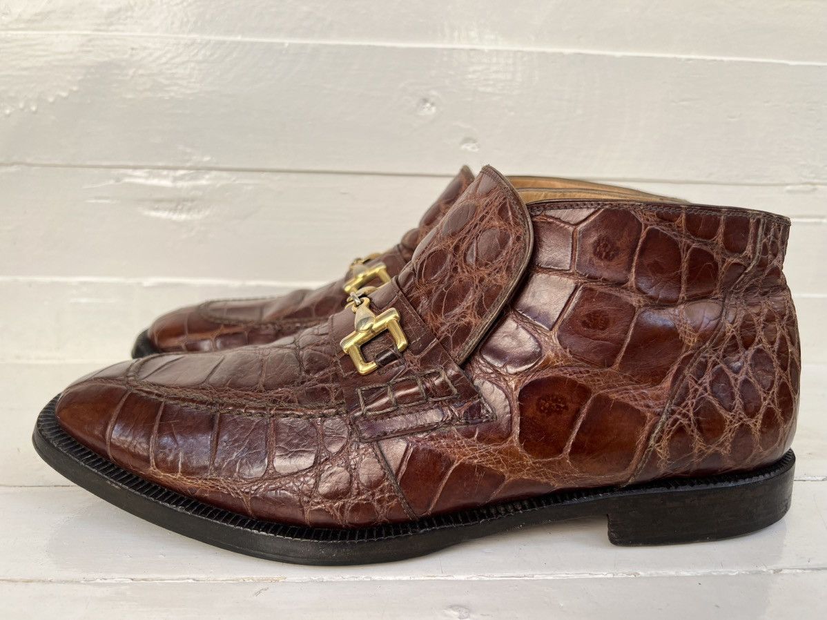 Mauri MAURI M Collection Horsebit Red Genuine Alligator Men’s Boot Size US 10 / EU 43 - 4 Thumbnail